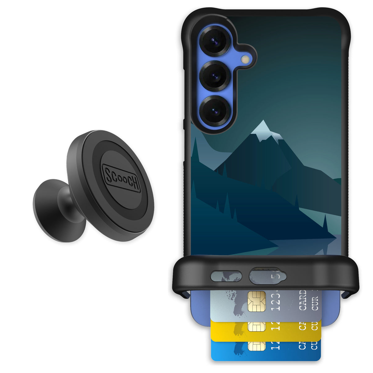 Scooch Wingmate Midnight Ridge for Galaxy S25+ — Starter Bundle