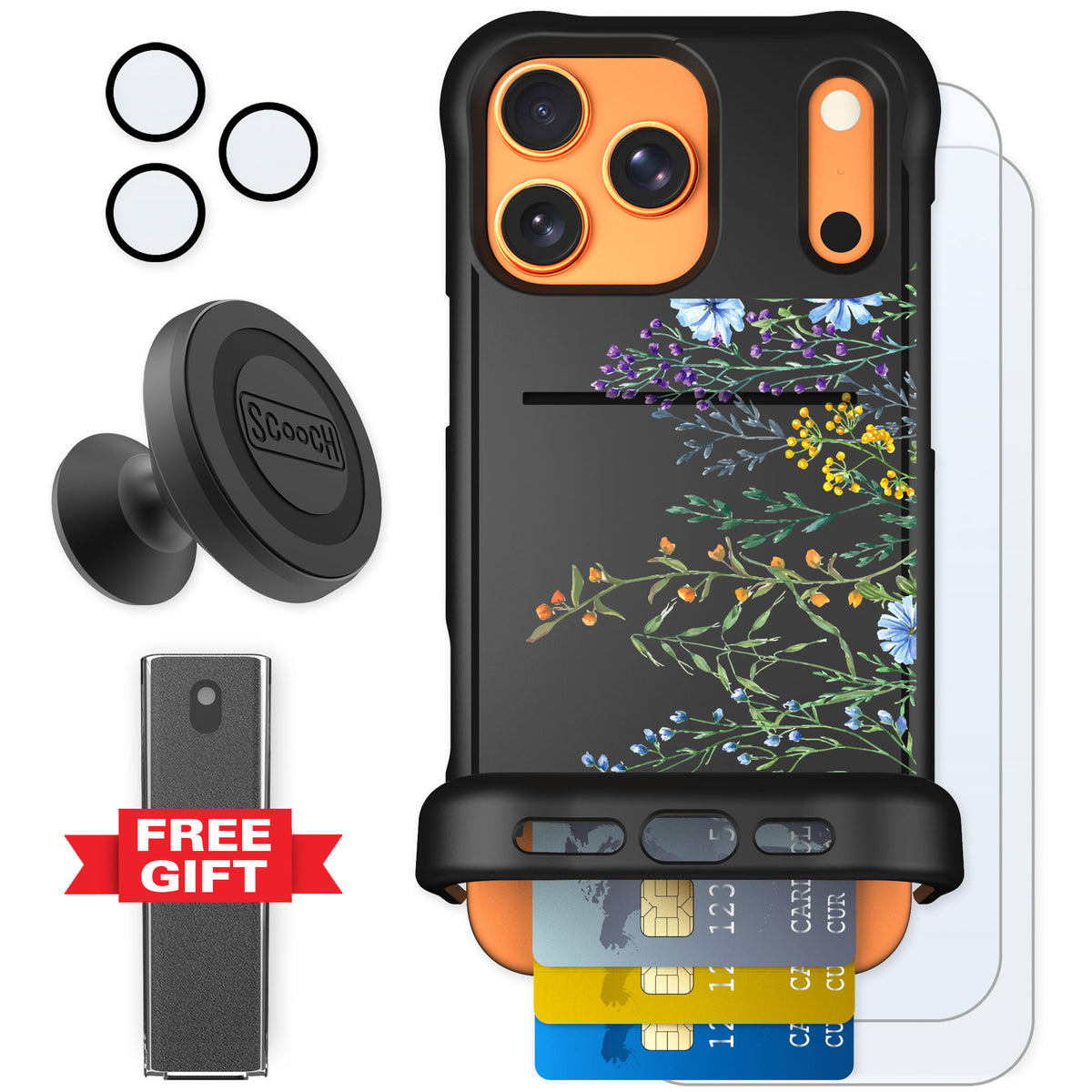Scooch Wingmate Meadow Bloom for iPhone 17 Pro Max — Defender Bundle