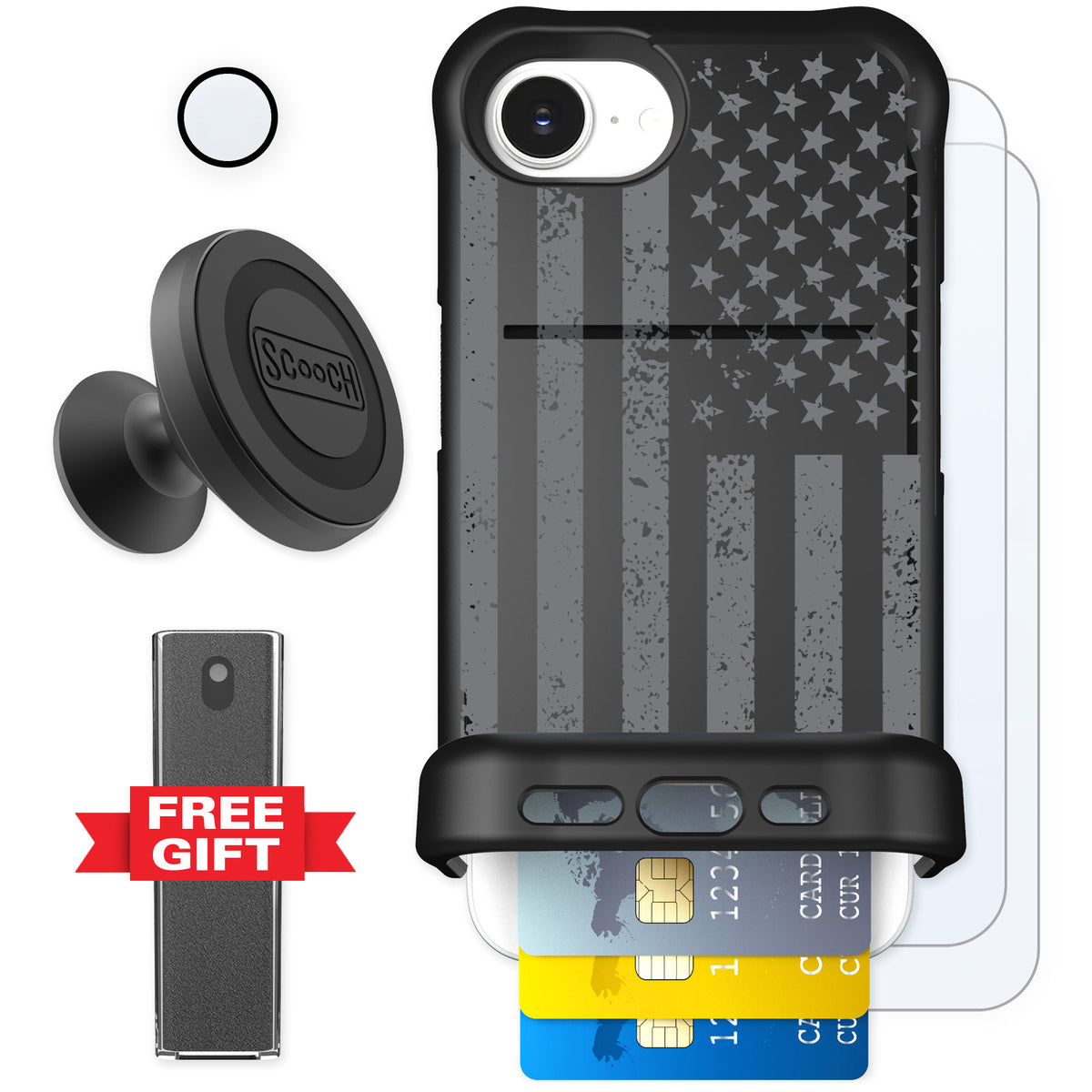Scooch Wingmate Weathered Glory for iPhone 16e — Defender Bundle