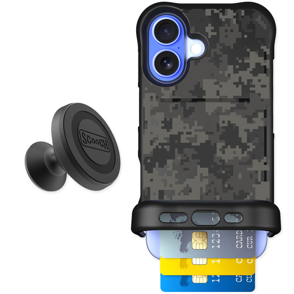 Scooch Wingmate Digi Camo for iPhone 16 — Starter Bundle