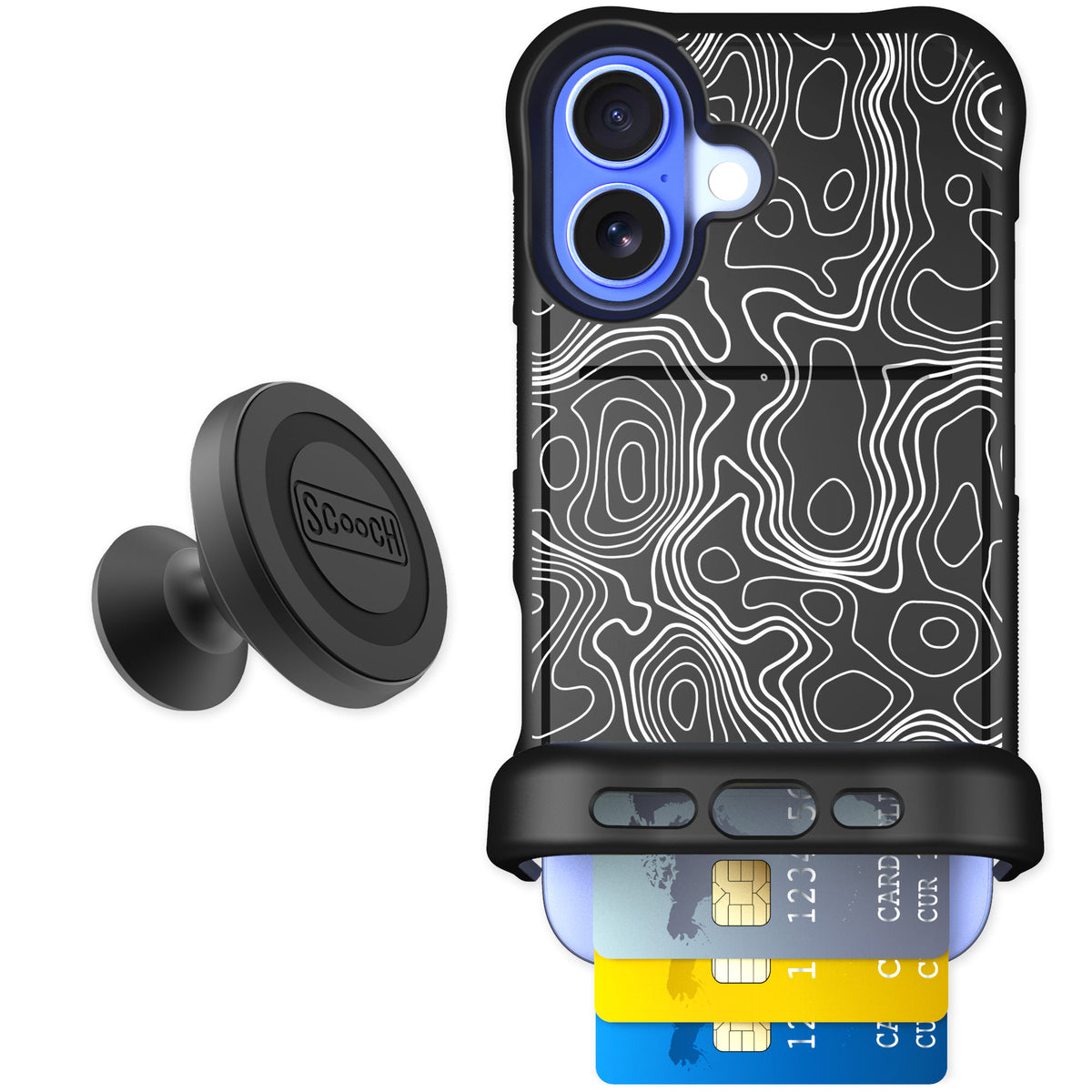 Scooch Wingmate Topography for iPhone 16 — Starter Bundle