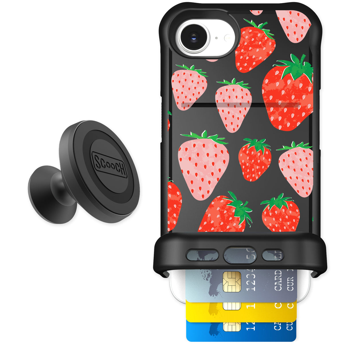 Scooch Wingmate Strawberry Fields for iPhone 17e — Starter Bundle