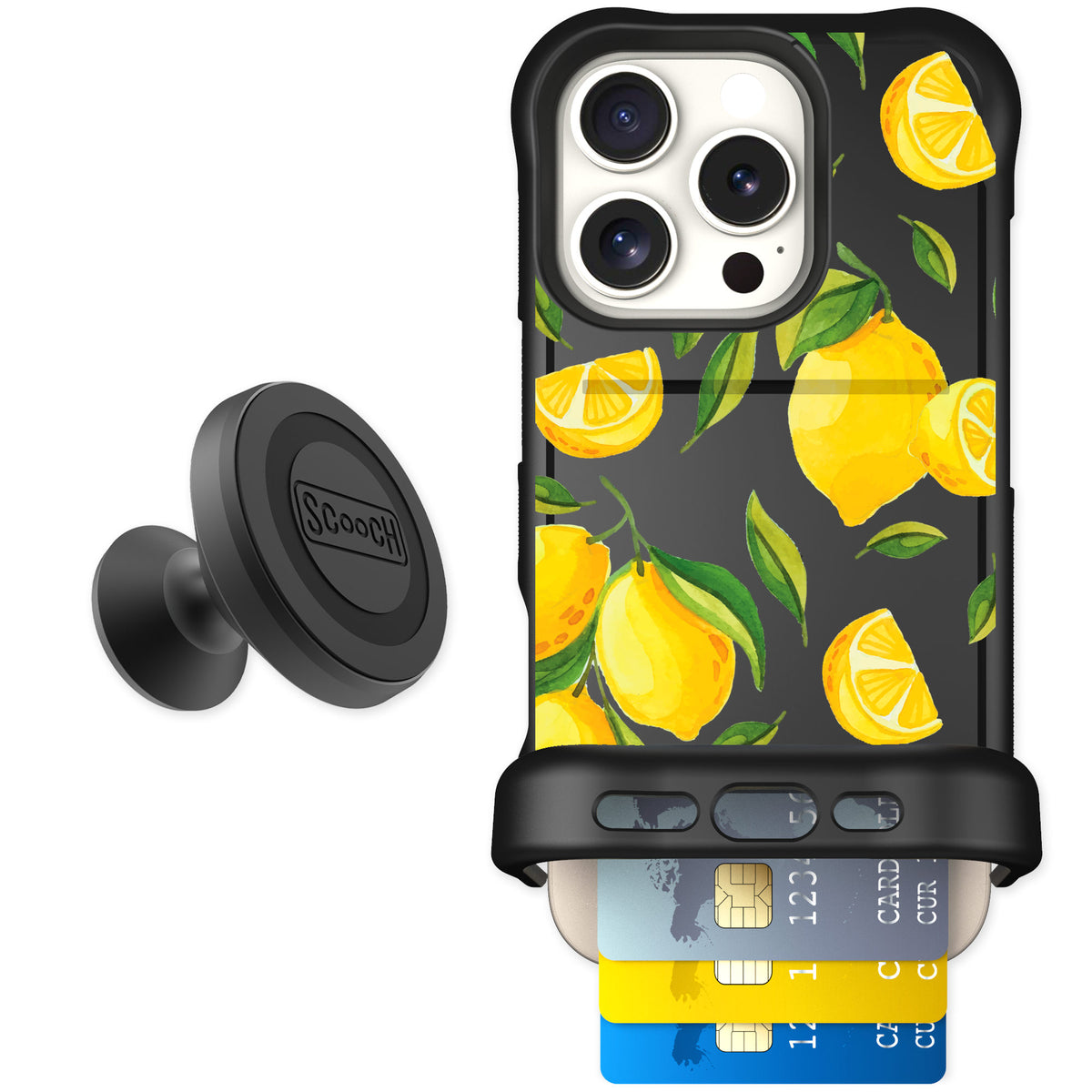 Scooch Wingmate Amalfi Lemons for iPhone 16 Pro — Starter Bundle