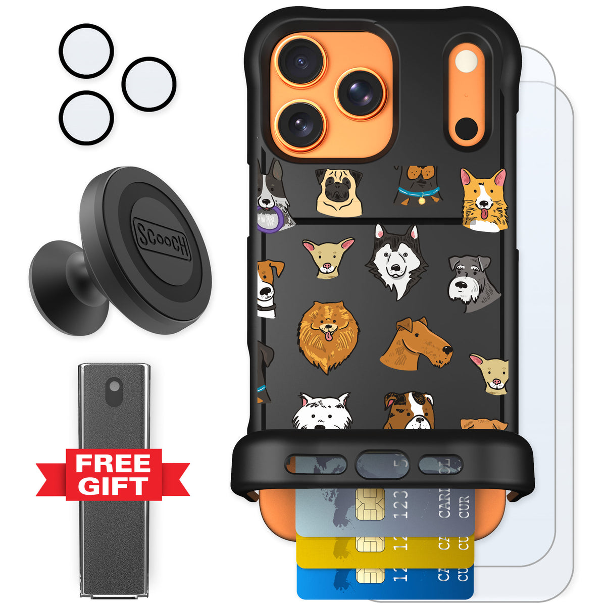 Scooch Wingmate Dog Squad for iPhone 17 Pro Max — Defender Bundle