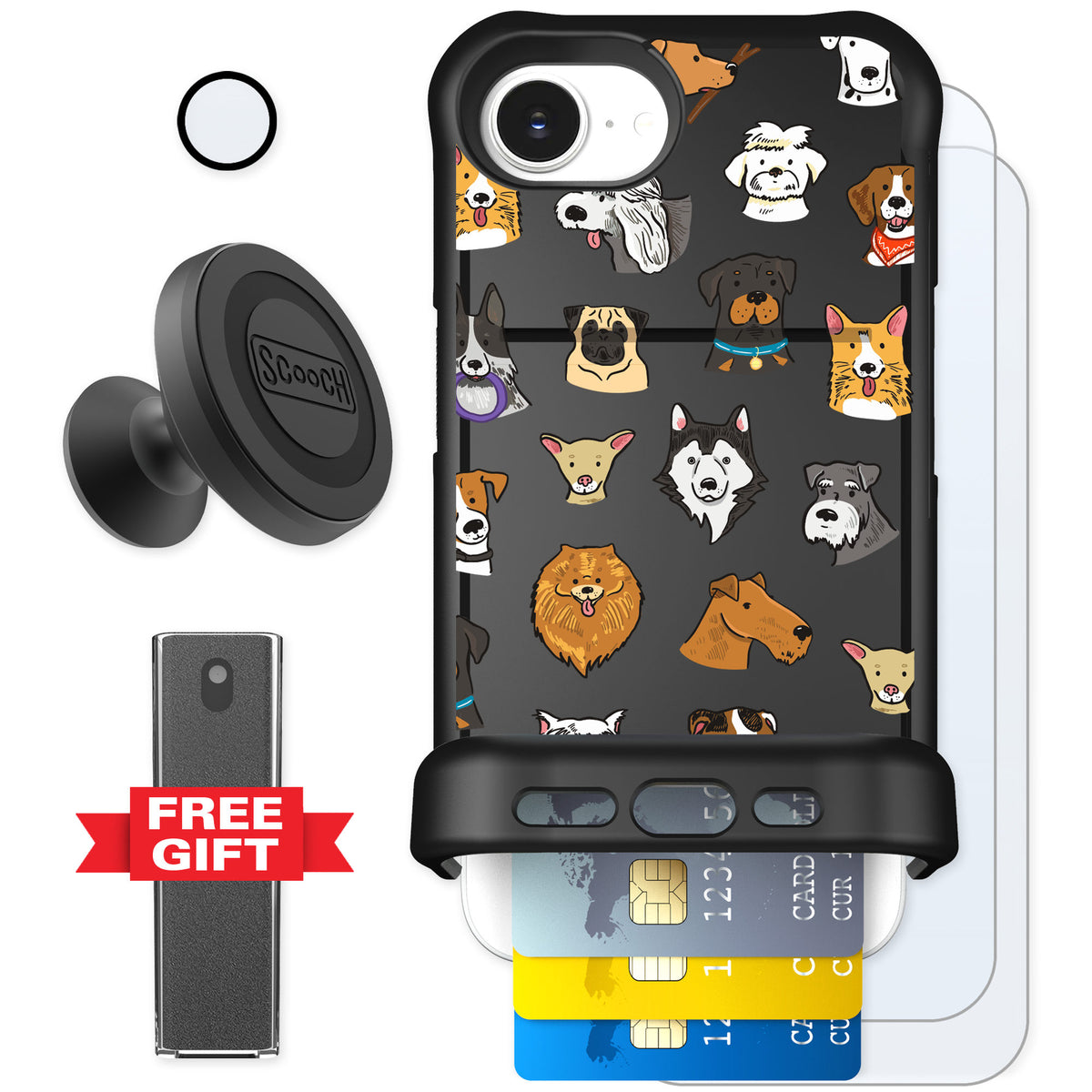 Scooch Wingmate Dog Squad for iPhone 17e — Defender Bundle
