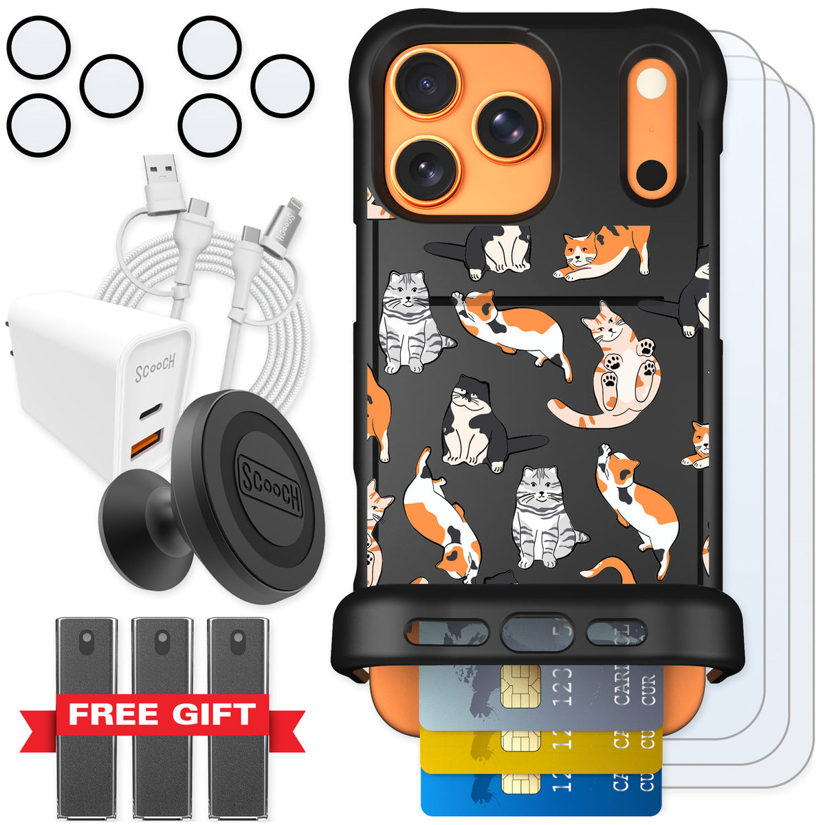 Scooch Wingmate Kitty Crew for iPhone 17 Pro Max — Ultimate Bundle