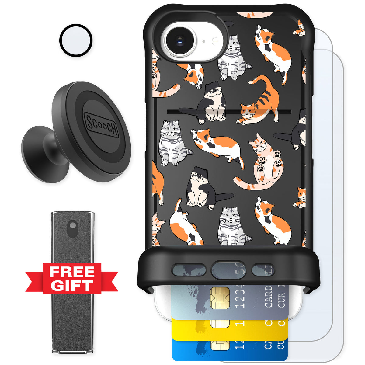 Scooch Wingmate Kitty Crew for iPhone 17e — Defender Bundle