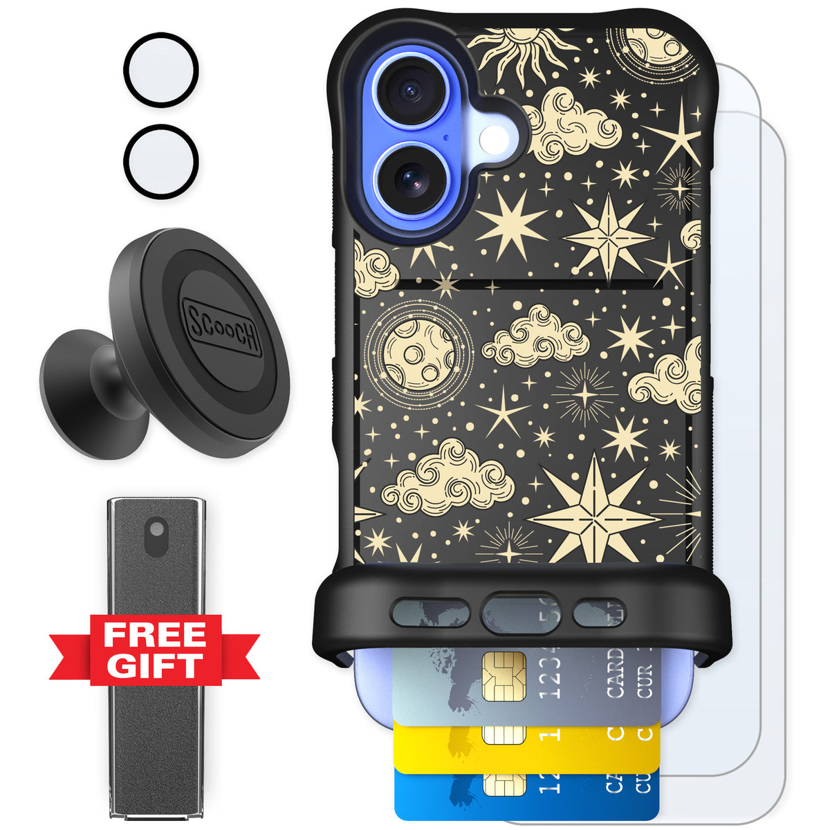 Scooch Wingmate Celestial Sleep for iPhone 16 — Defender Bundle