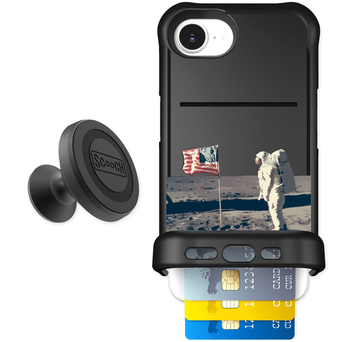 Scooch Wingmate Lunar Landing for iPhone 17e — Starter Bundle
