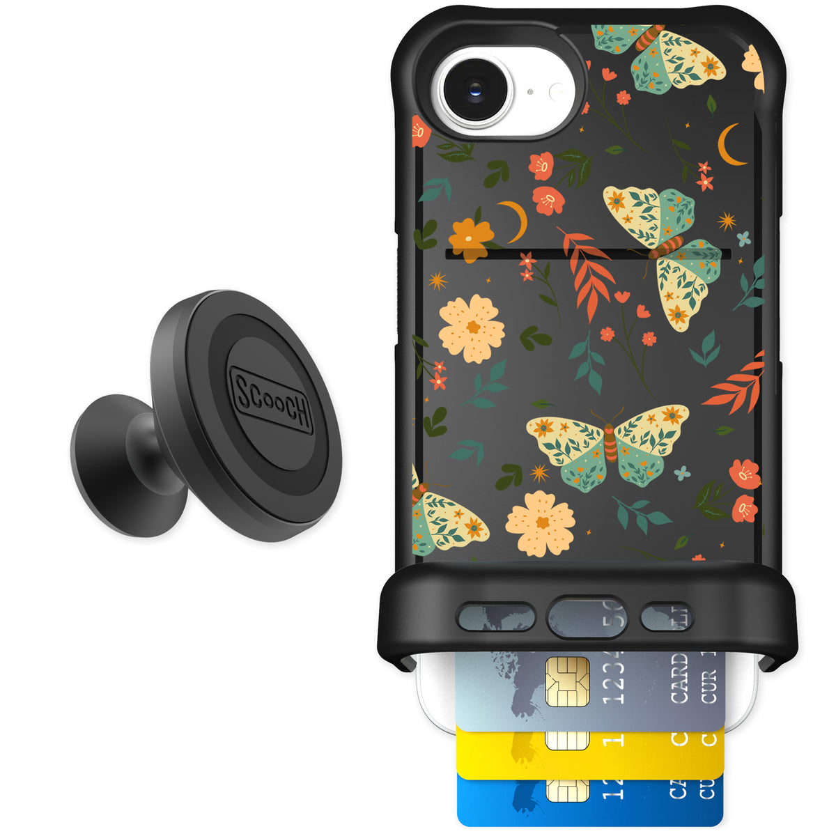 Scooch Wingmate Boho Nights for iPhone 16e — Starter Bundle
