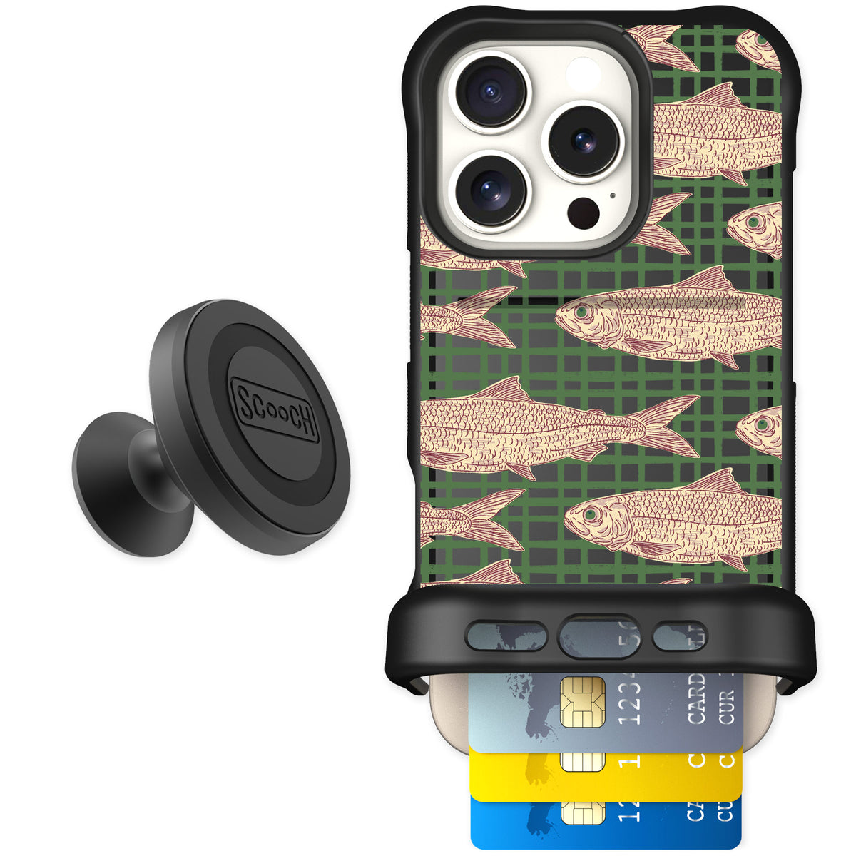 Scooch Wingmate Fresh Catch for iPhone 16 Pro — Starter Bundle