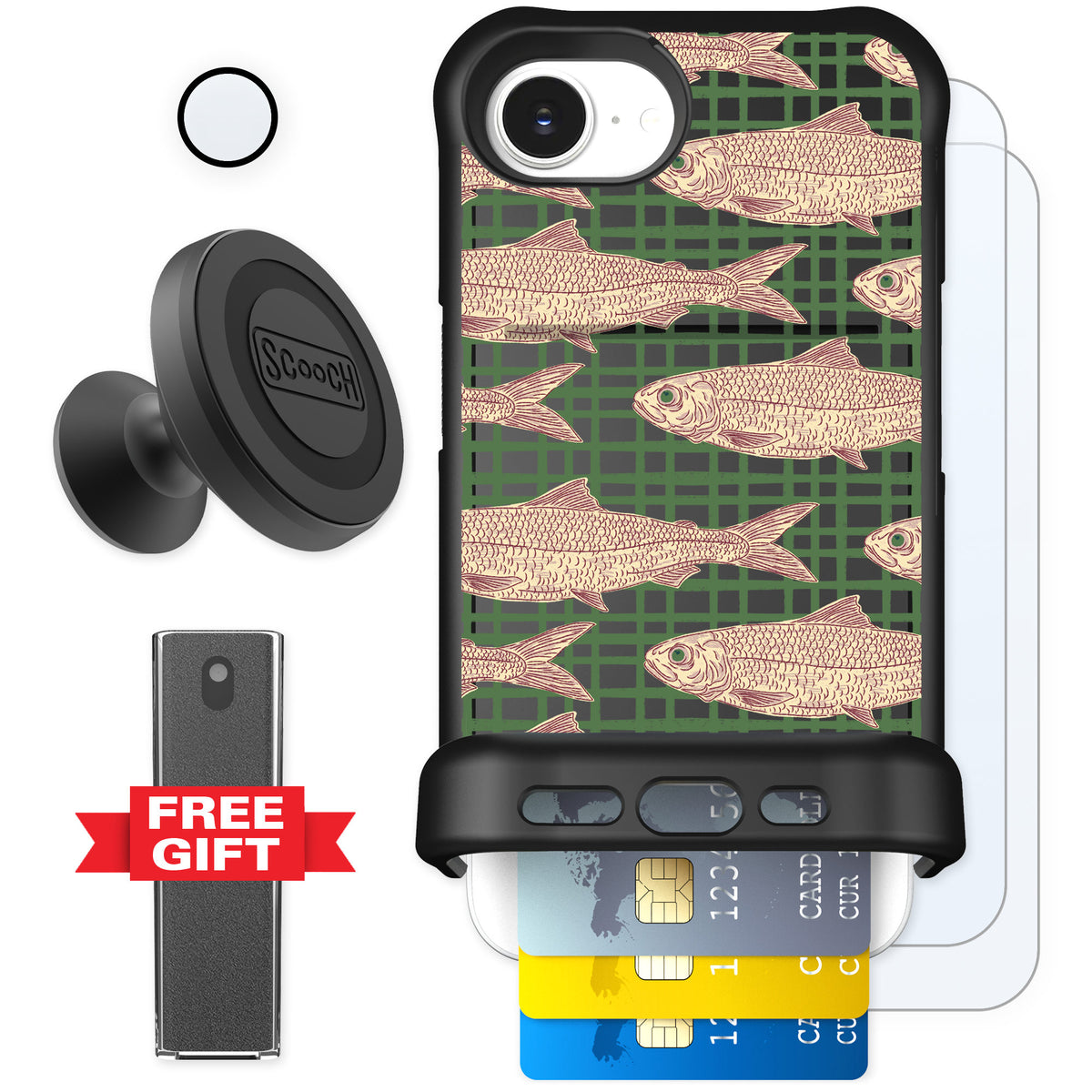 Scooch Wingmate Fresh Catch for iPhone 16e — Defender Bundle