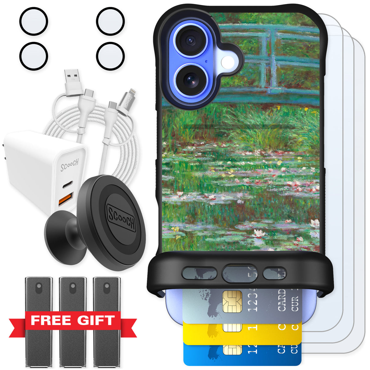 Scooch Wingmate Japanese Footbridge for iPhone 16 — Ultimate Bundle
