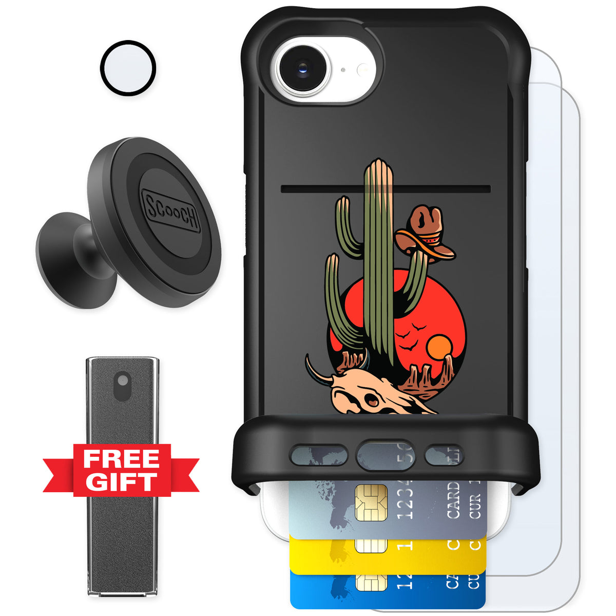 Scooch Wingmate Cactus Flash for iPhone 17e — Defender Bundle