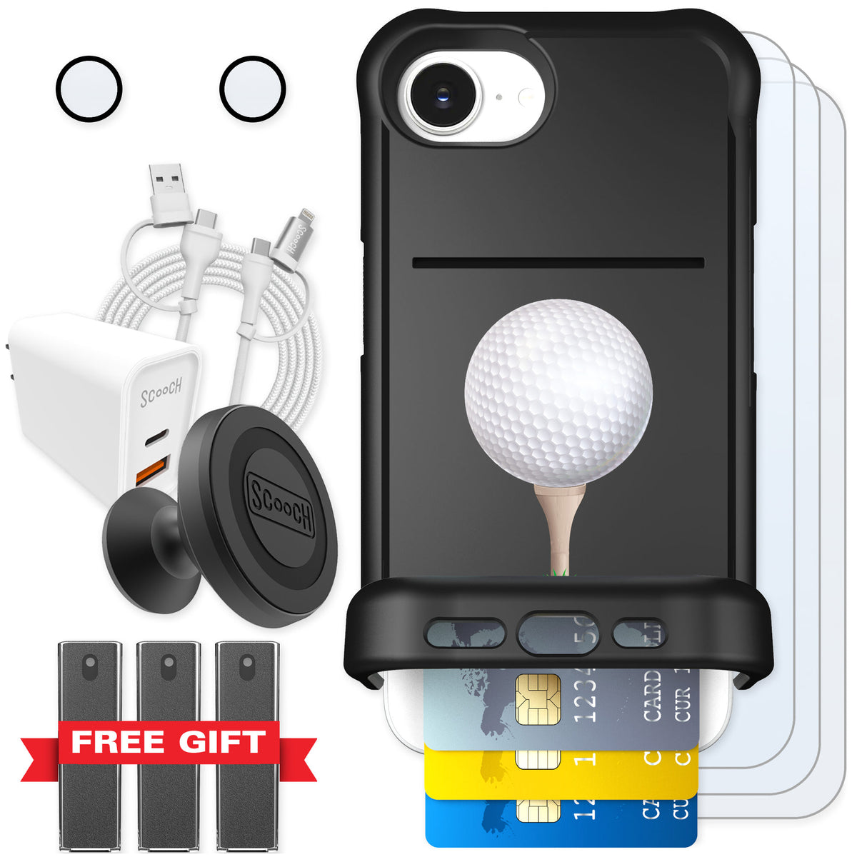 Scooch Wingmate Tee Time for iPhone 17e — Ultimate Bundle