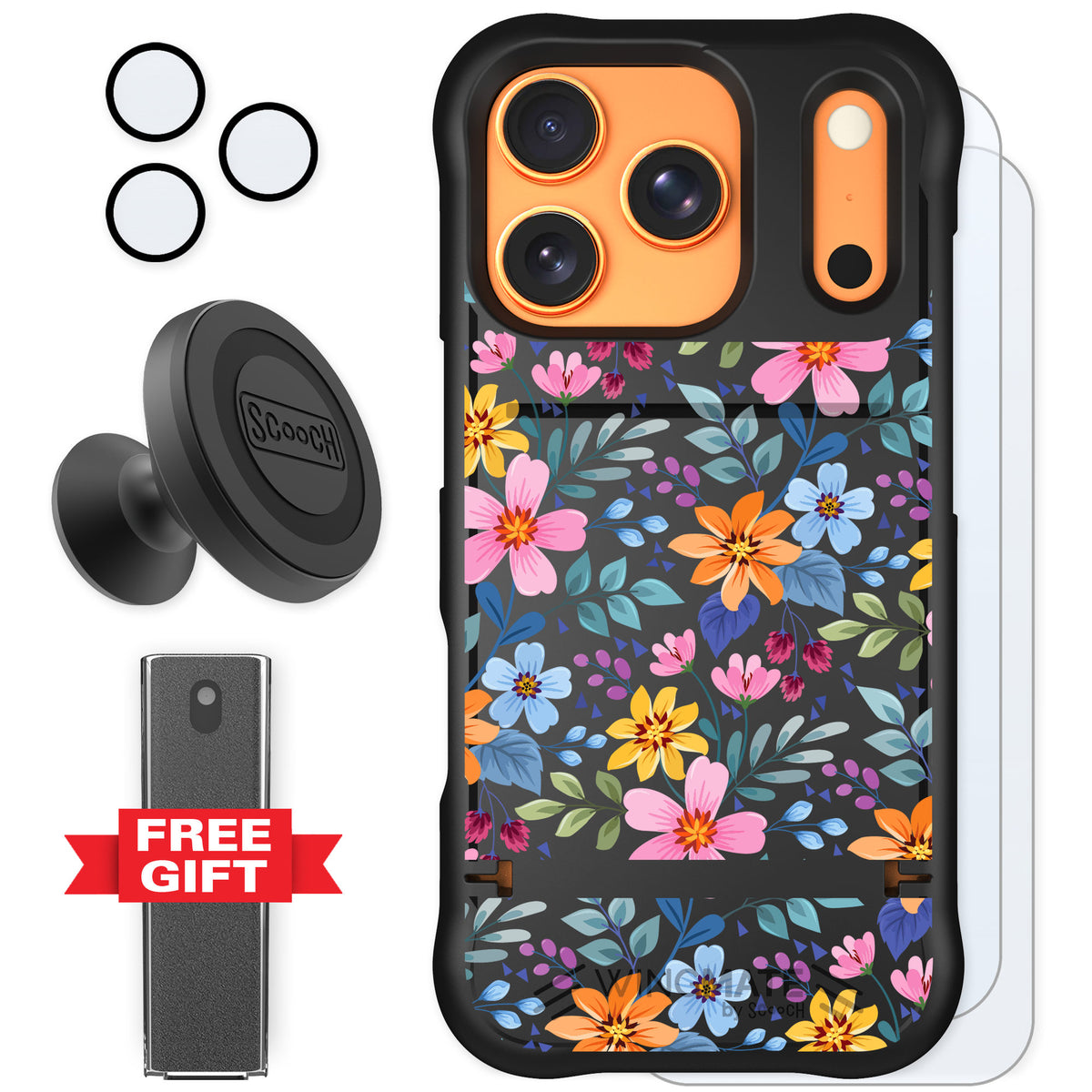 Scooch Wingmate Full Bloom for iPhone 17 Pro — Defender Bundle