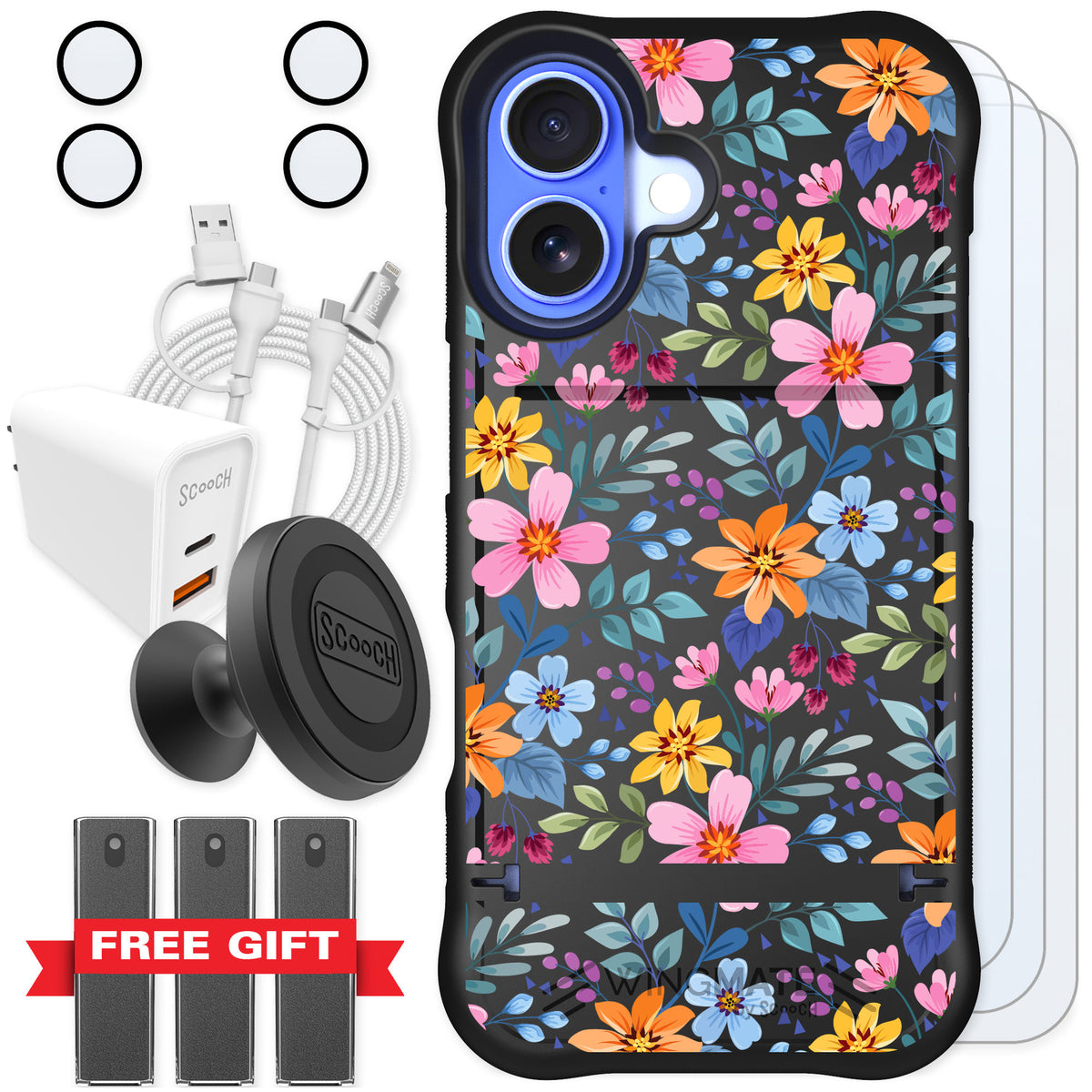 Scooch Wingmate Full Bloom for iPhone 16 — Ultimate Bundle