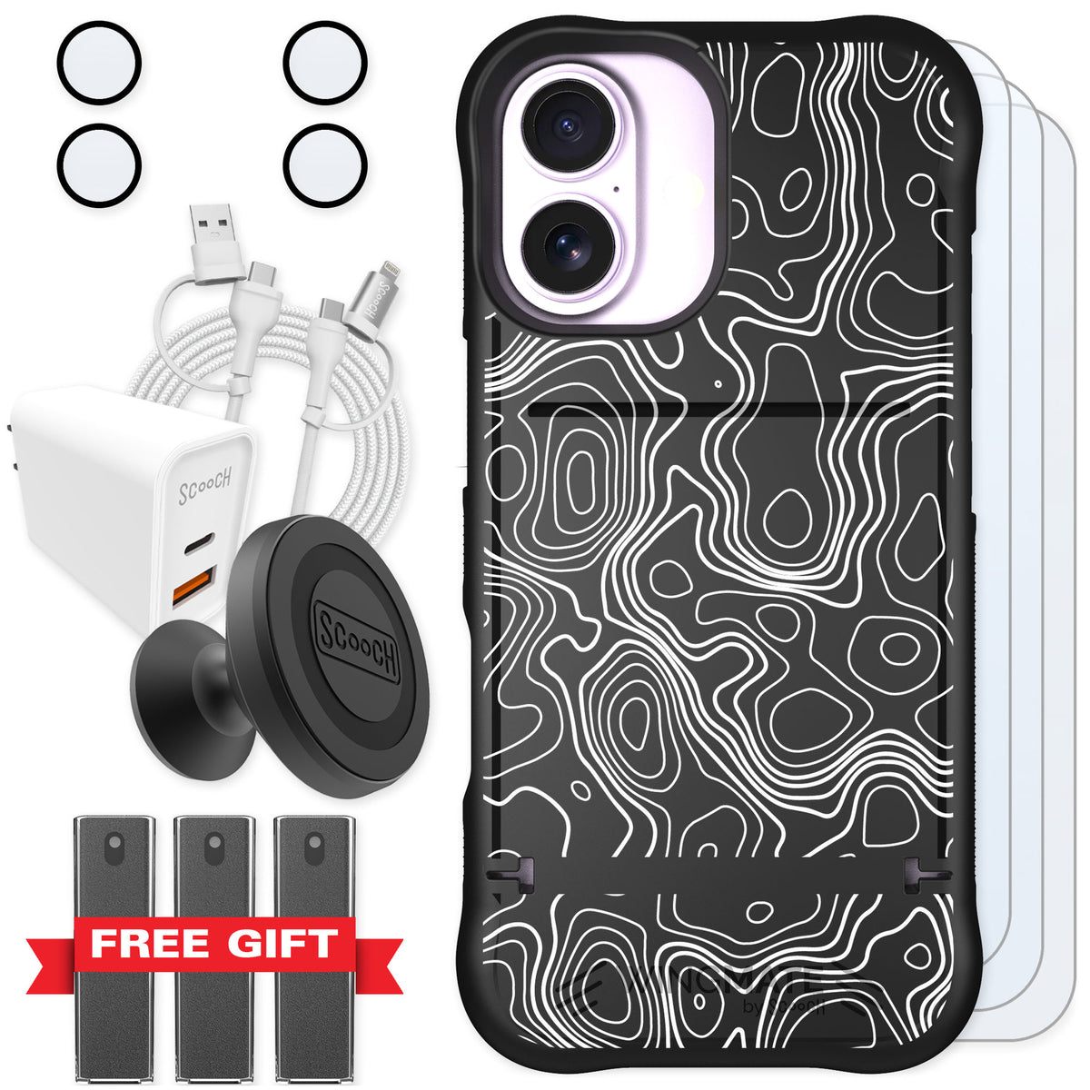 Scooch Wingmate Topography for iPhone 17 — Ultimate Bundle