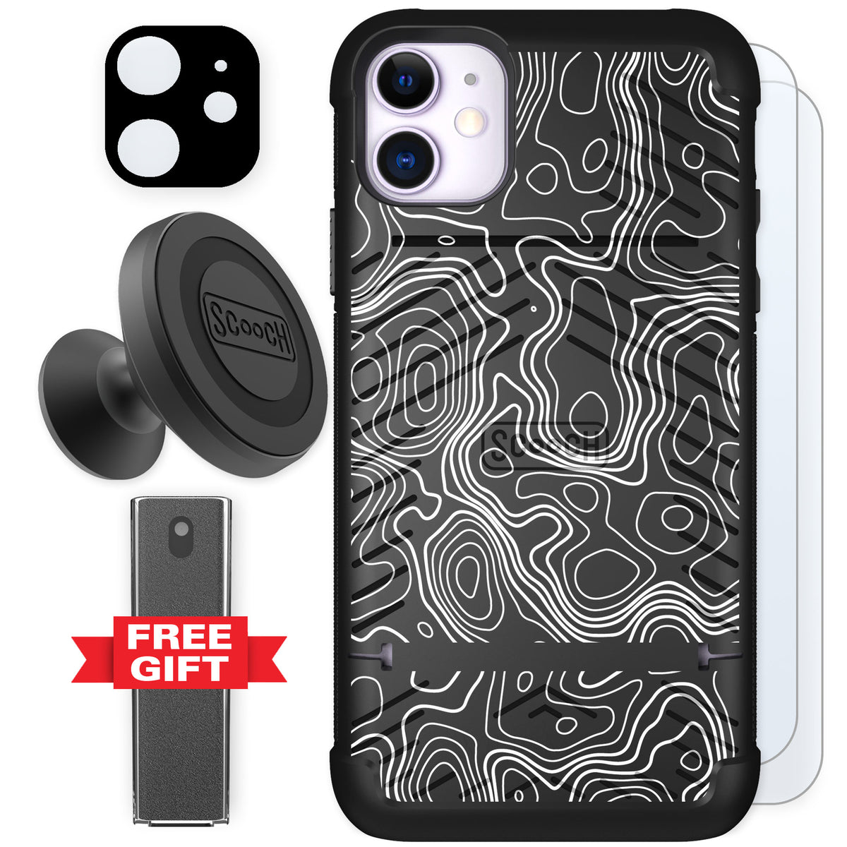 Scooch Wingmate Topography for iPhone 11 — Defender Bundle