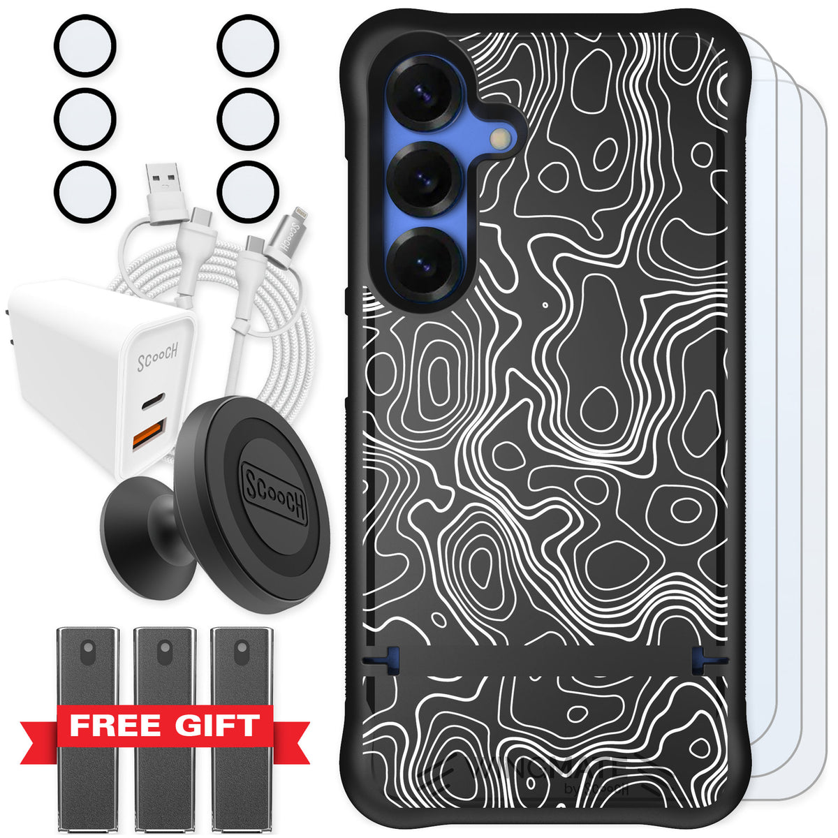 Scooch Wingmate Topography for Galaxy S25 — Ultimate Bundle