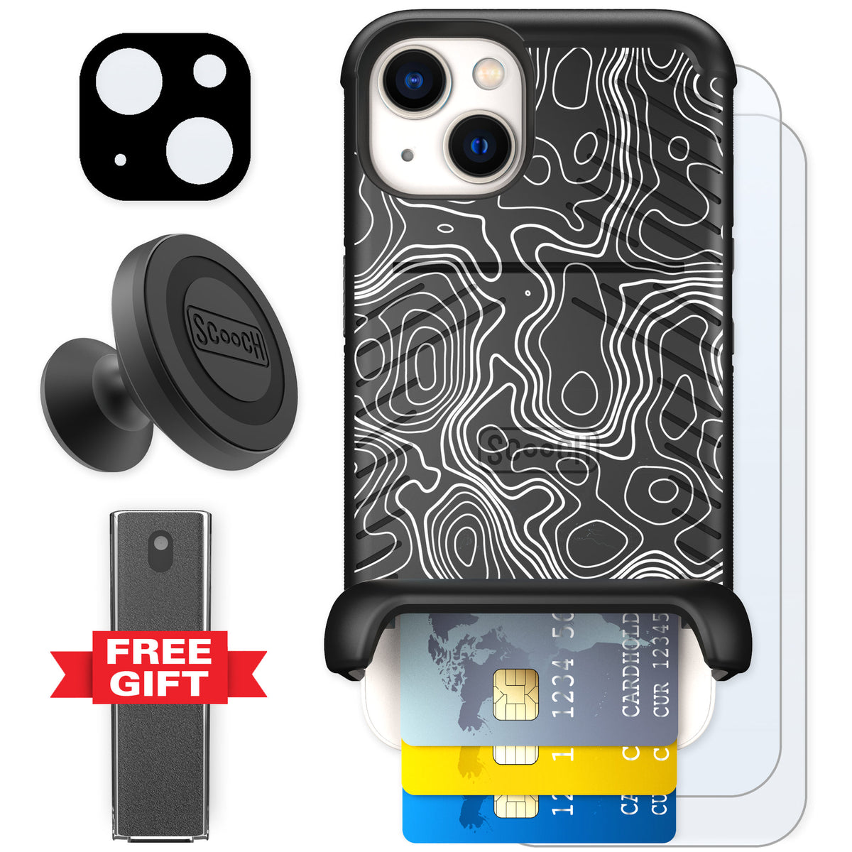 Scooch Wingmate Topography for iPhone 13 — Defender Bundle