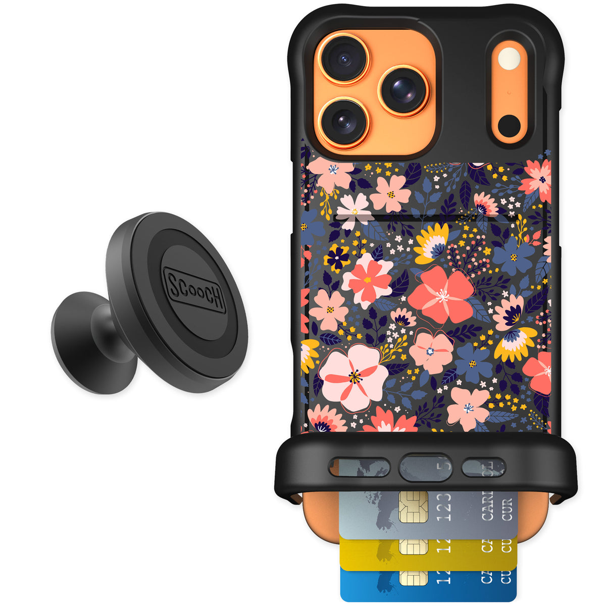 Scooch Wingmate Wildflowers for iPhone 17 Pro Max — Starter Bundle