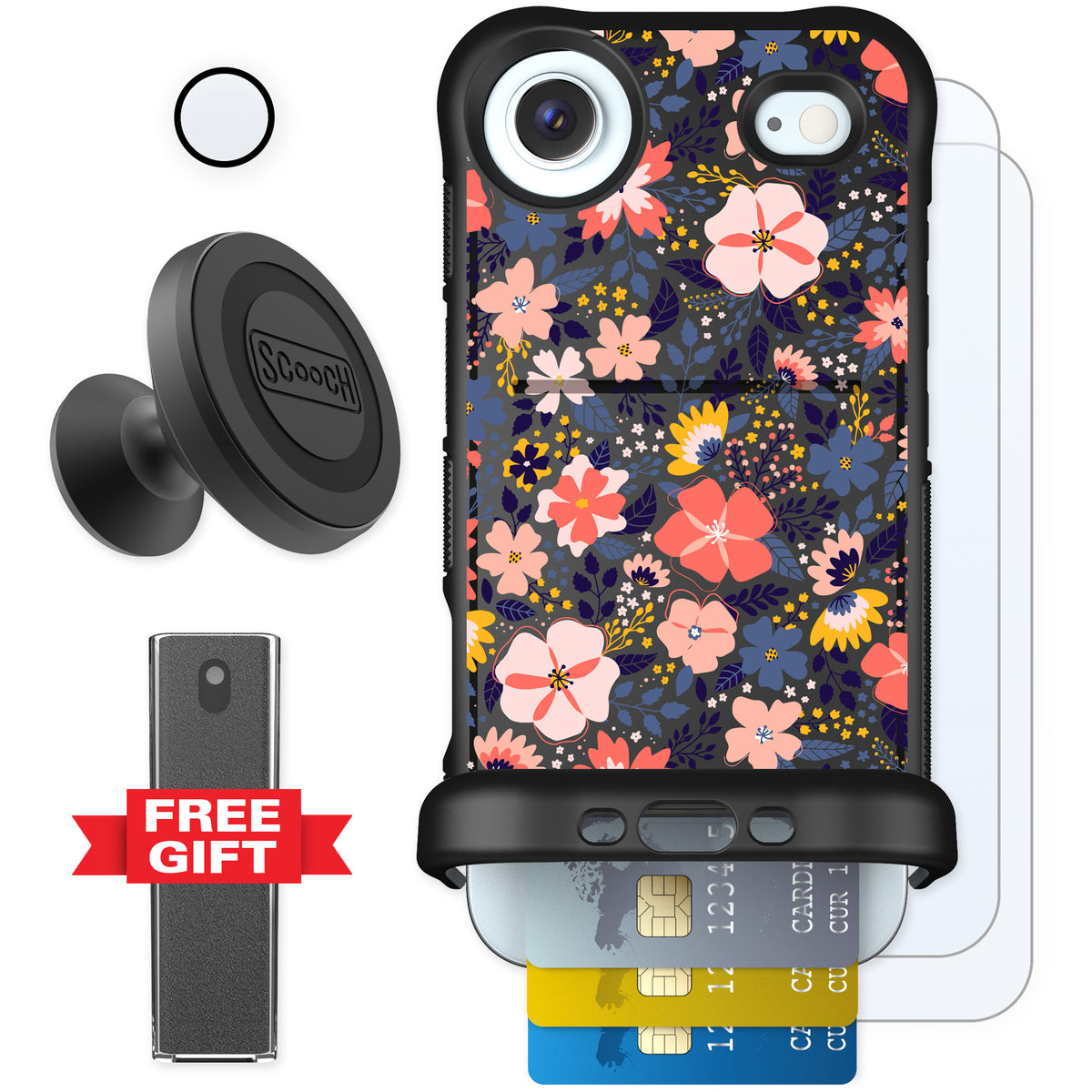 Scooch Wingmate Wildflowers for iPhone Air — Defender Bundle