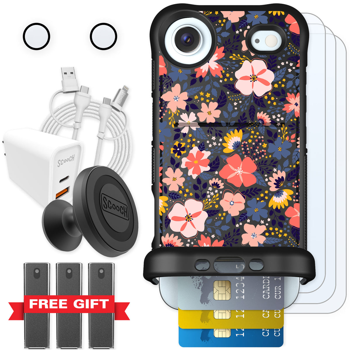 Scooch Wingmate Wildflowers for iPhone Air — Ultimate Bundle