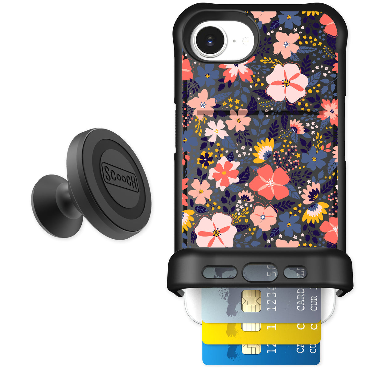Scooch Wingmate Wildflowers for iPhone 16e — Starter Bundle
