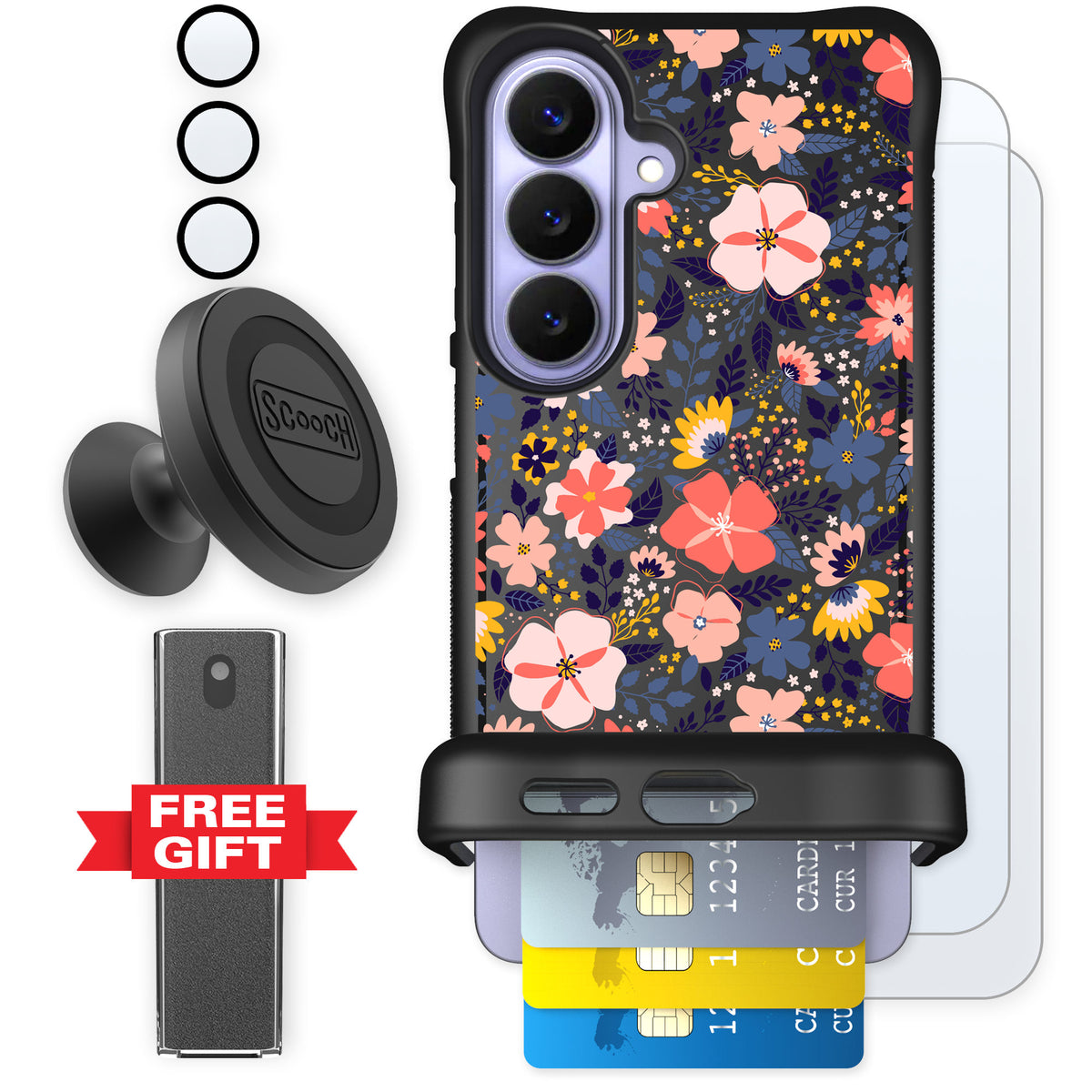 Scooch Wingmate Wildflowers for Galaxy S26 — Defender Bundle