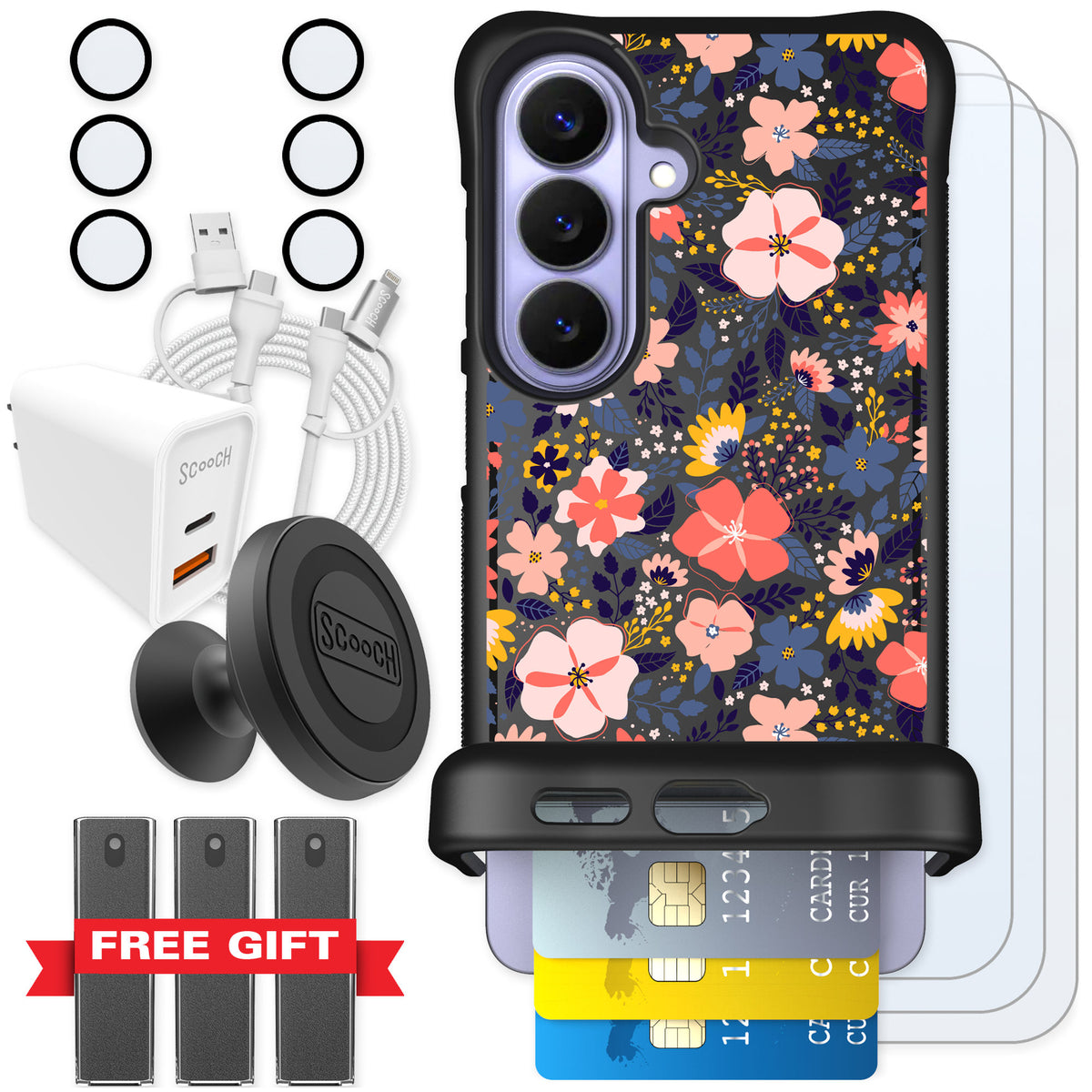 Scooch Wingmate Wildflowers for Galaxy S26 — Ultimate Bundle
