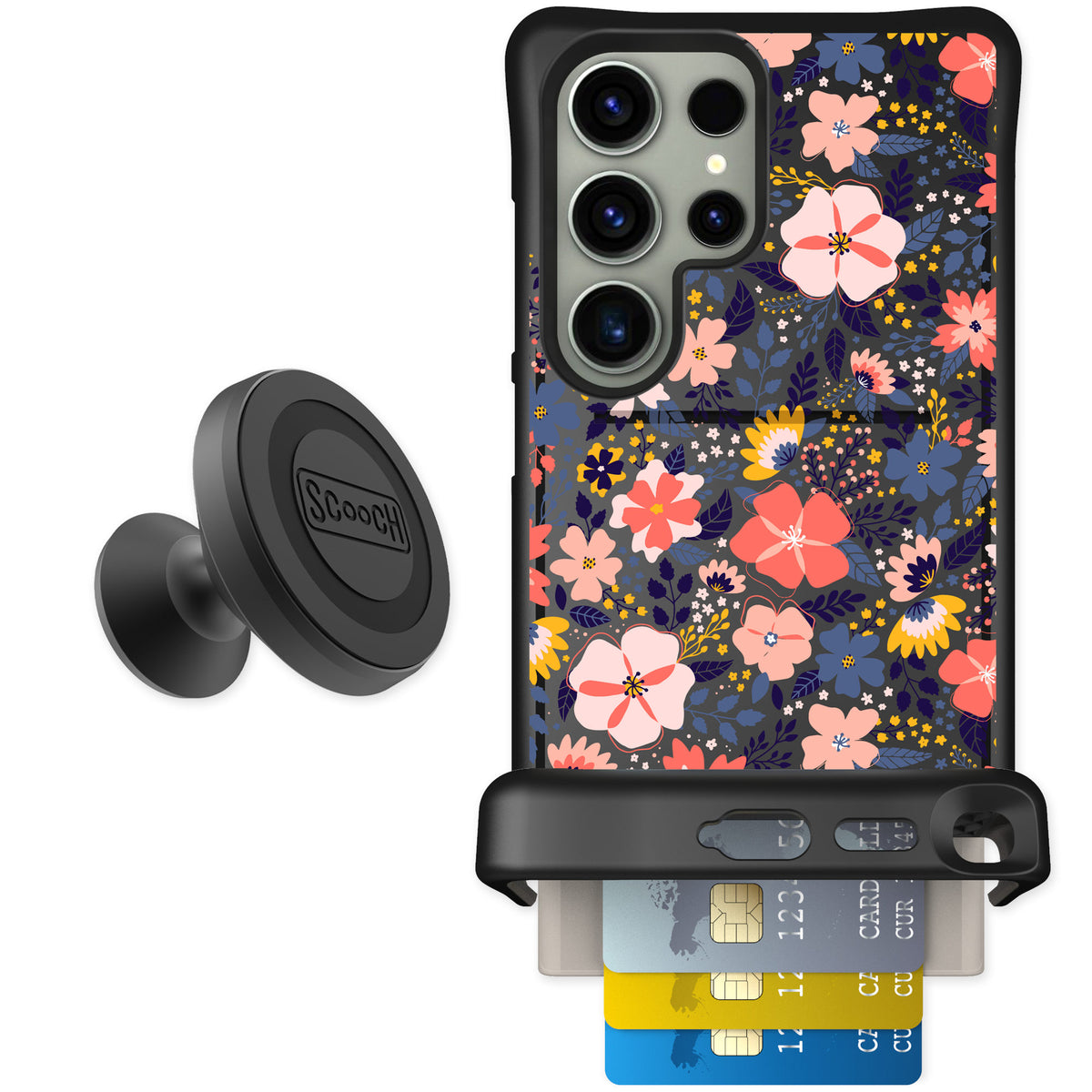 Scooch Wingmate Wildflowers for Galaxy S24 Ultra — Starter Bundle