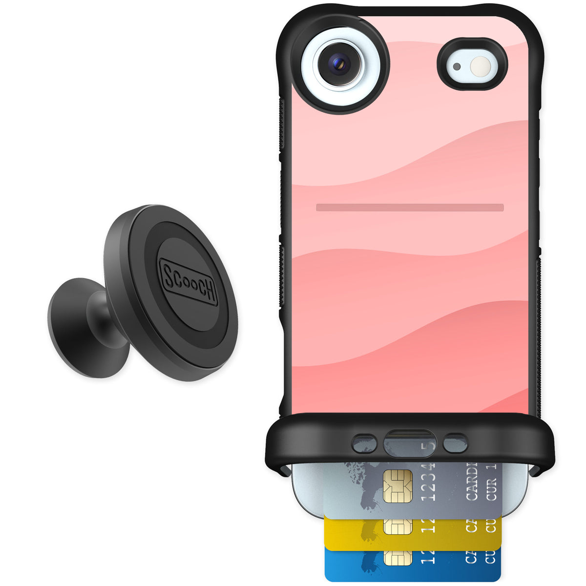 Scooch Wingmate Pink Waves for iPhone Air — Starter Bundle