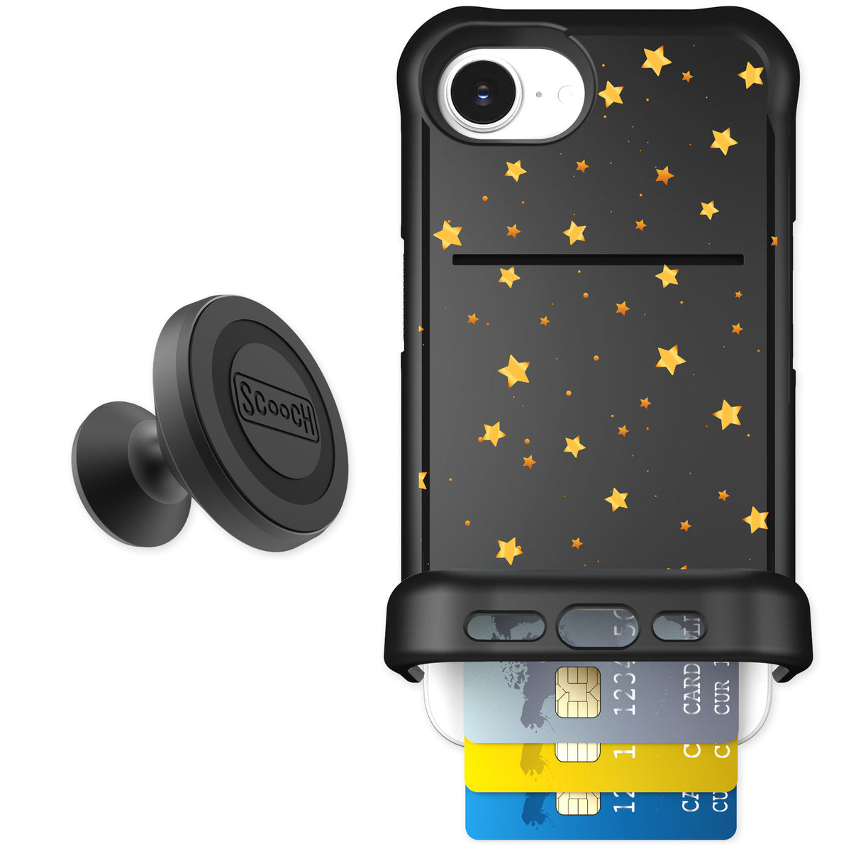 Scooch Wingmate Gold Stars for iPhone 16e — Starter Bundle