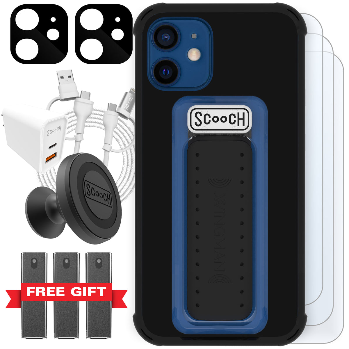 Scooch Wingman Ultimate Bundle for iPhone 12 mini in Black