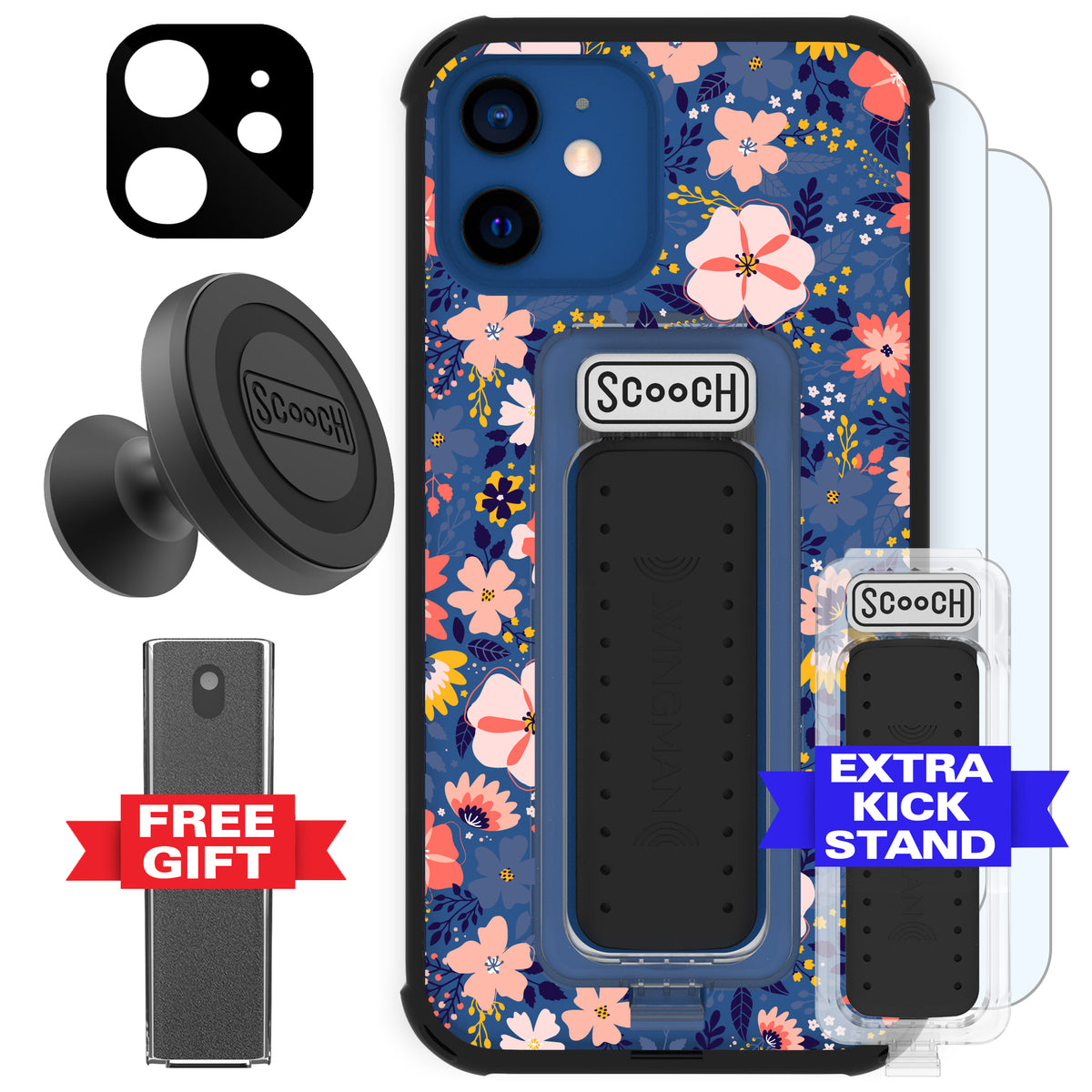 Scooch Wingman Defender Bundle for iPhone 12 in Wildflowers