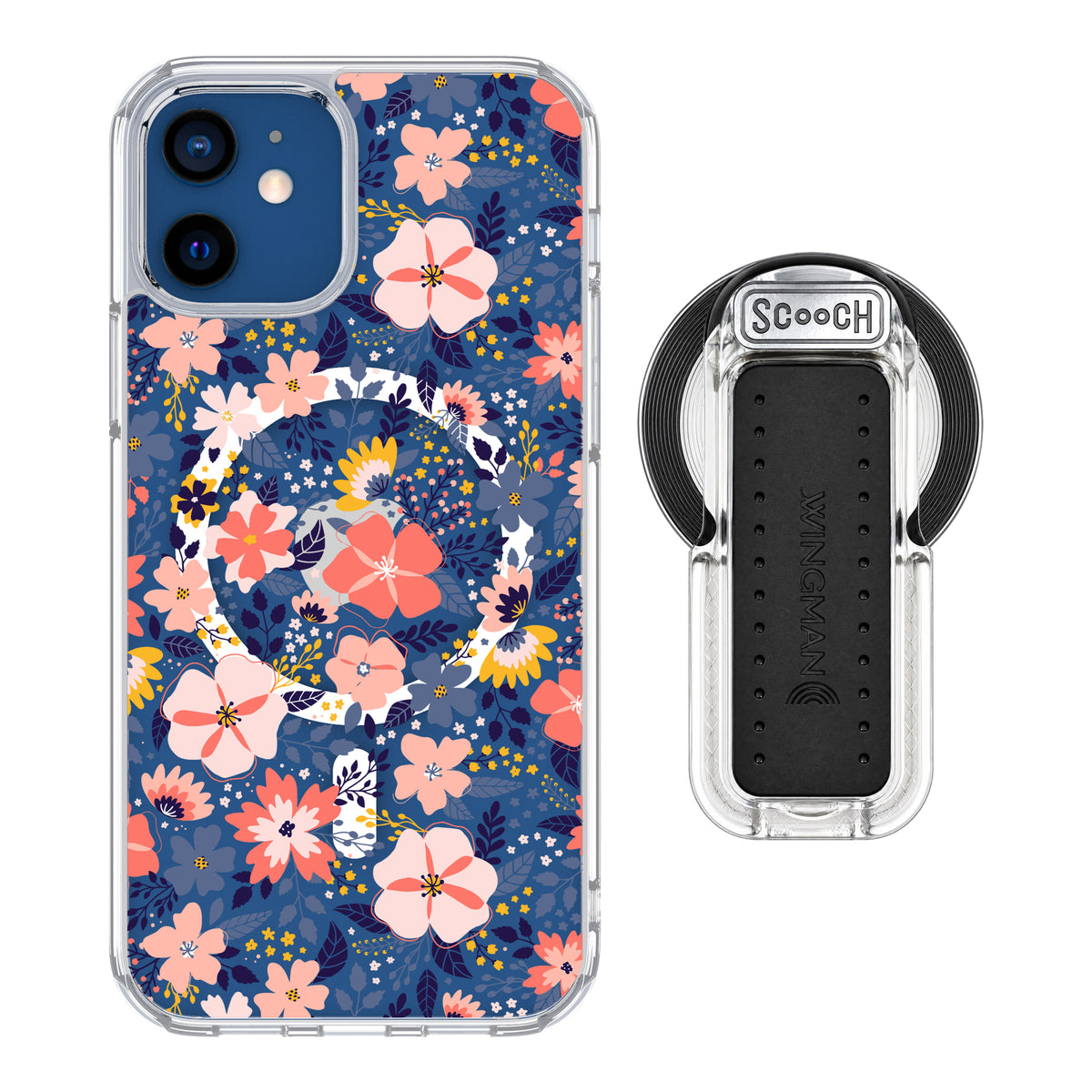 Scooch MagCase Wildflowers for iPhone 12 Pro and iPhone 12 with MagSafe Wingback - Clear