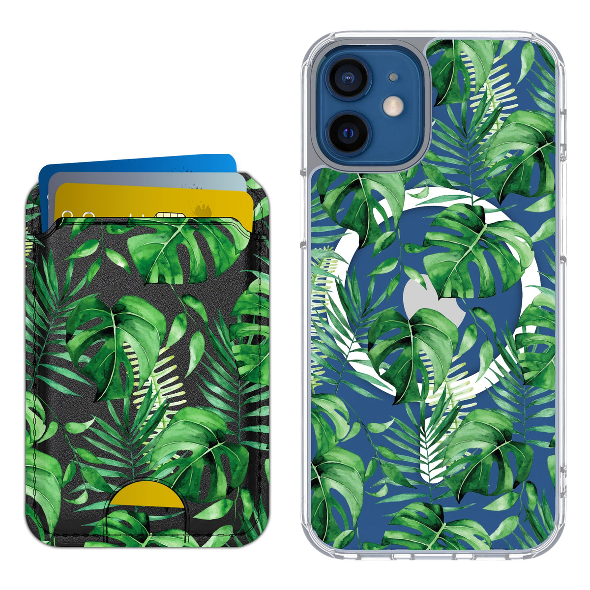 Scooch MagCase Monstera for iPhone 12 mini with Matching MagWallet