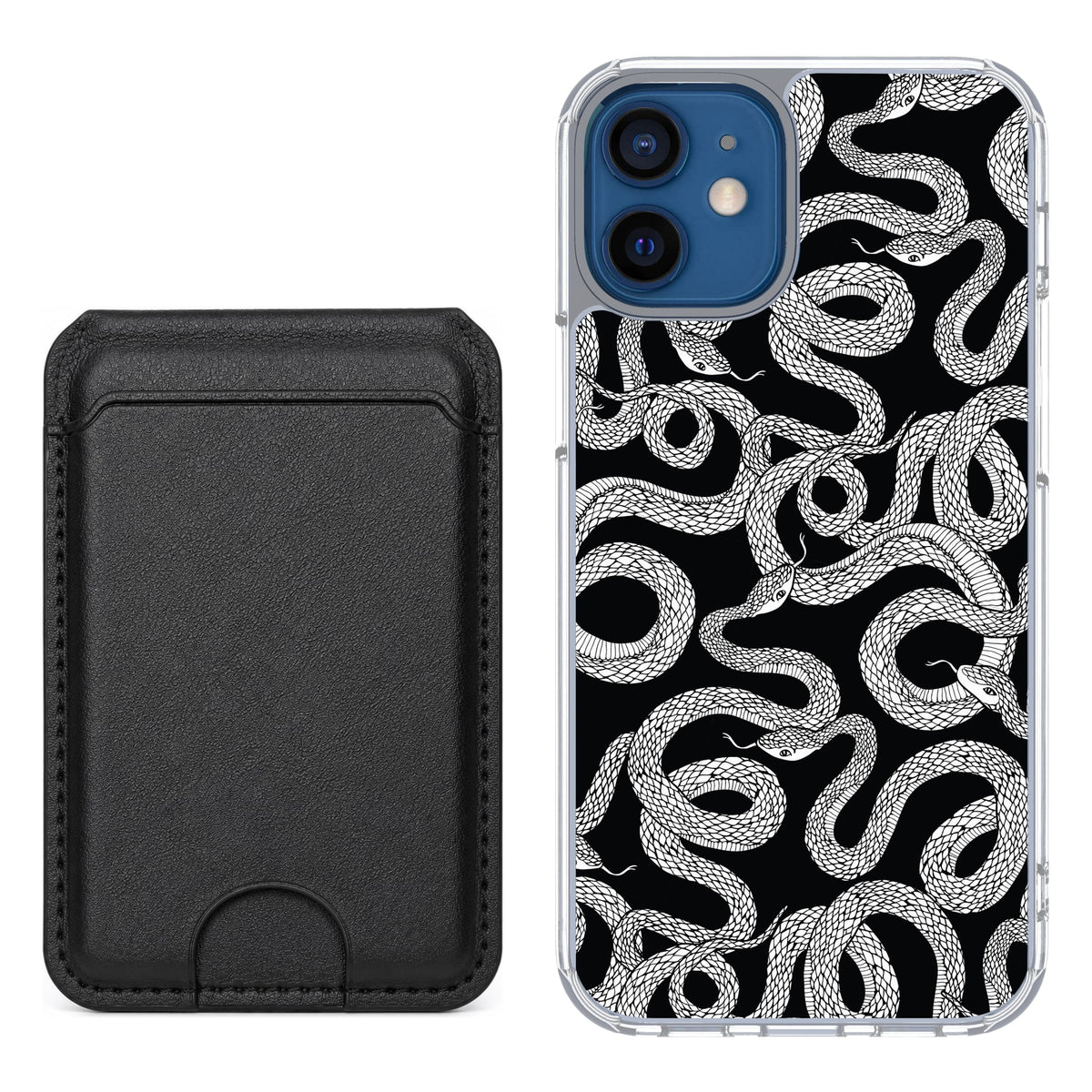Scooch MagCase Snakes for iPhone 12 mini with Black MagWallet