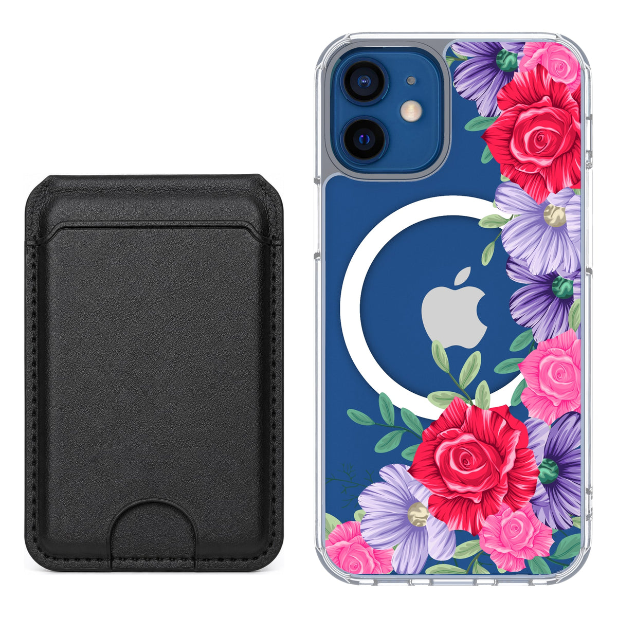 Scooch MagCase Spring Blossom for iPhone 12 mini with Black MagWallet