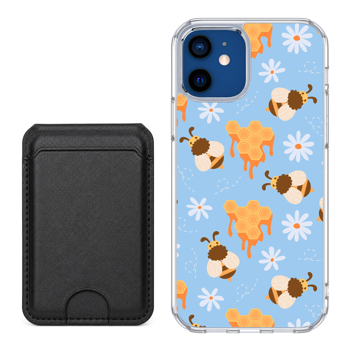 Scooch MagCase Honey Bees for iPhone 12 / iPhone 12 Pro with Black MagWallet