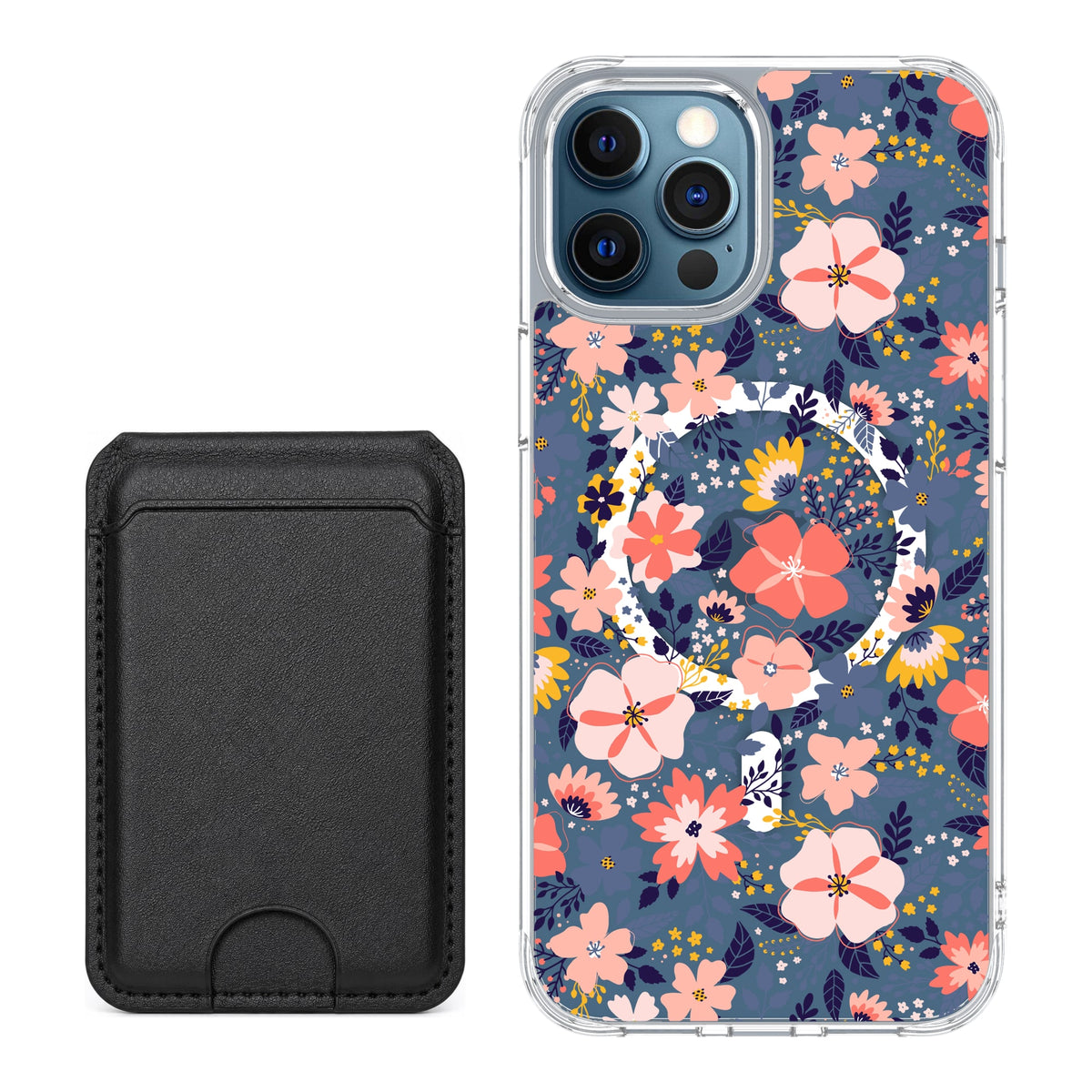 Scooch MagCase Wildflowers for iPhone 12 Pro Max with Black MagWallet
