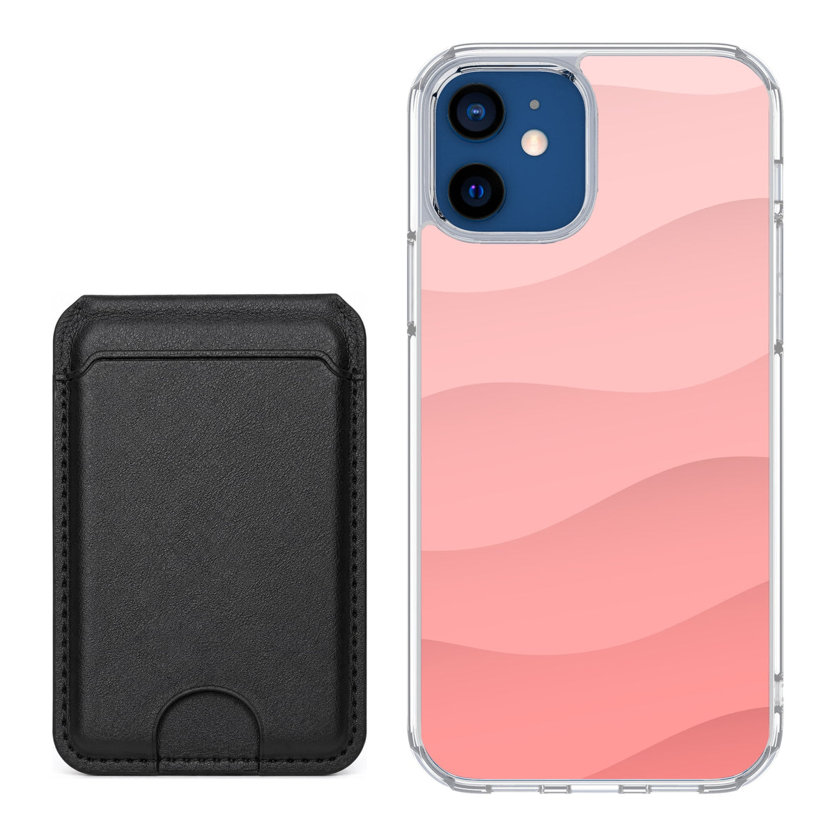 Scooch MagCase Pink Waves for iPhone 12 / iPhone 12 Pro with Black MagWallet