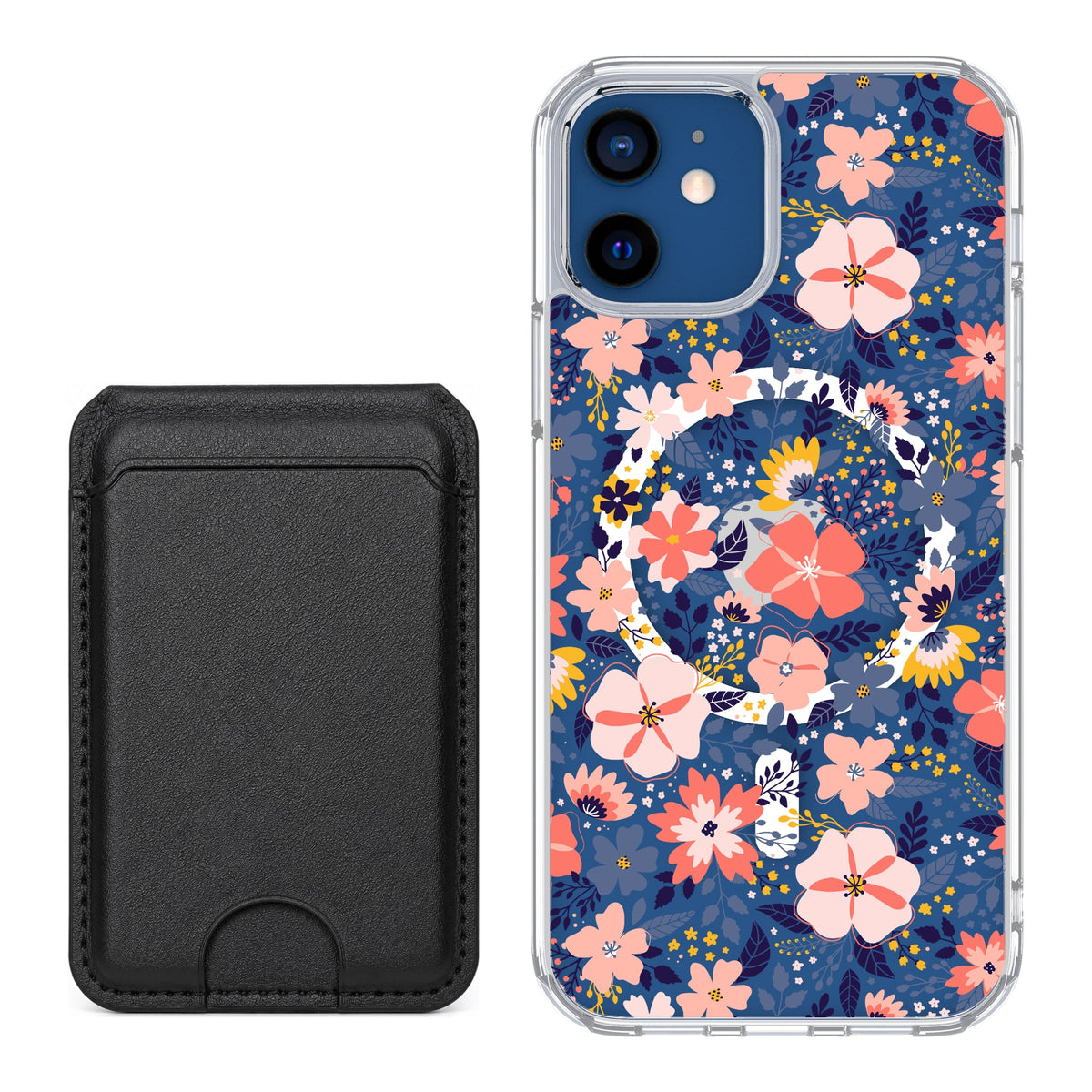 Scooch MagCase Wildflowers for iPhone 12 / iPhone 12 Pro with Black MagWallet