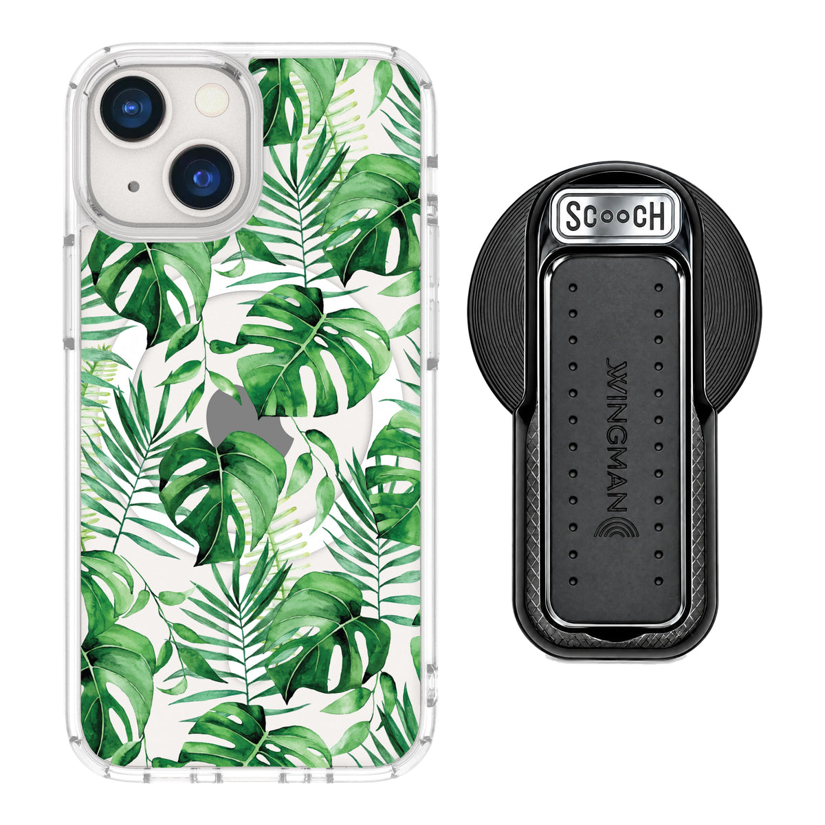 Scooch MagCase Monstera for iPhone 13 mini with MagSafe Wingback - Black
