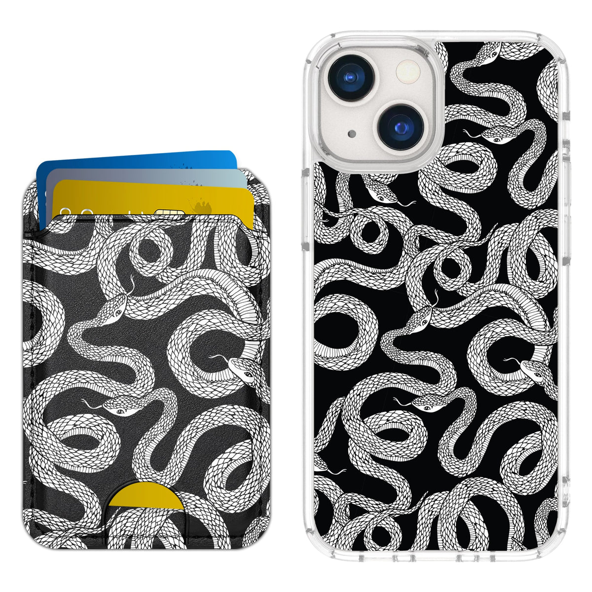Scooch MagCase Snakes for iPhone 13 mini with Matching MagWallet