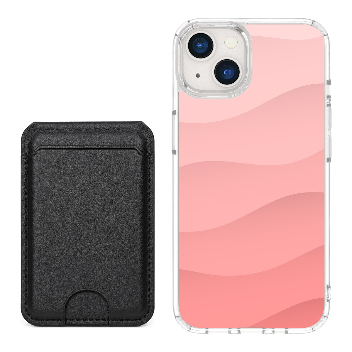 Scooch MagCase Pink Waves for iPhone 13 with Black MagWallet