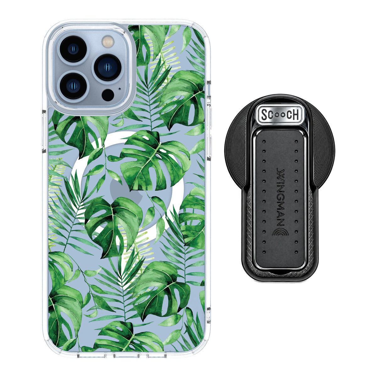 Scooch MagCase Monstera for iPhone 13 Pro Max with MagSafe Wingback - Black