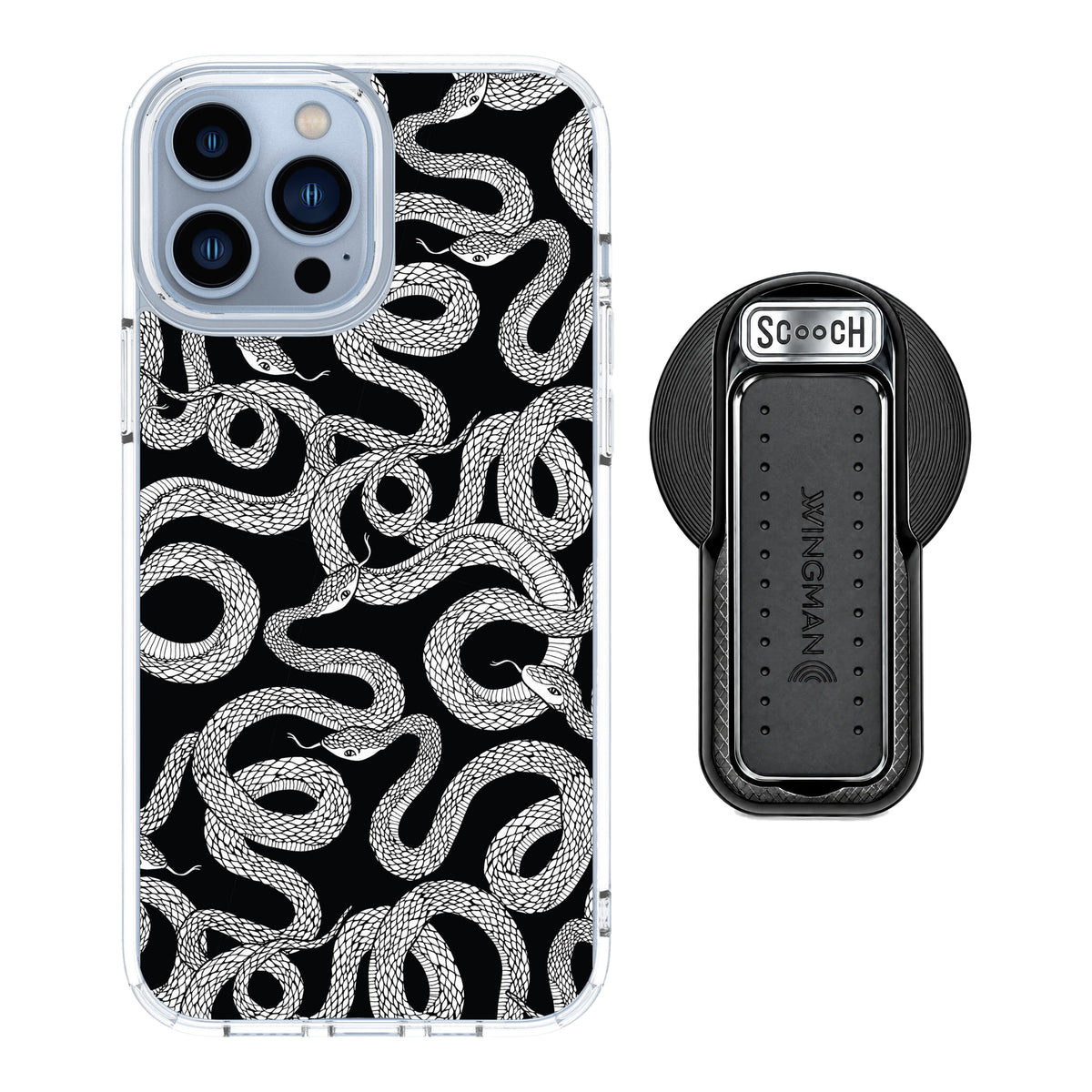 Scooch MagCase Snakes for iPhone 13 Pro Max with MagSafe Wingback - Black