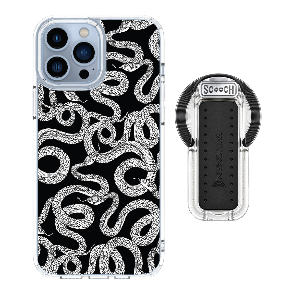 Scooch MagCase Snakes for iPhone 13 Pro Max with MagSafe Wingback - Clear